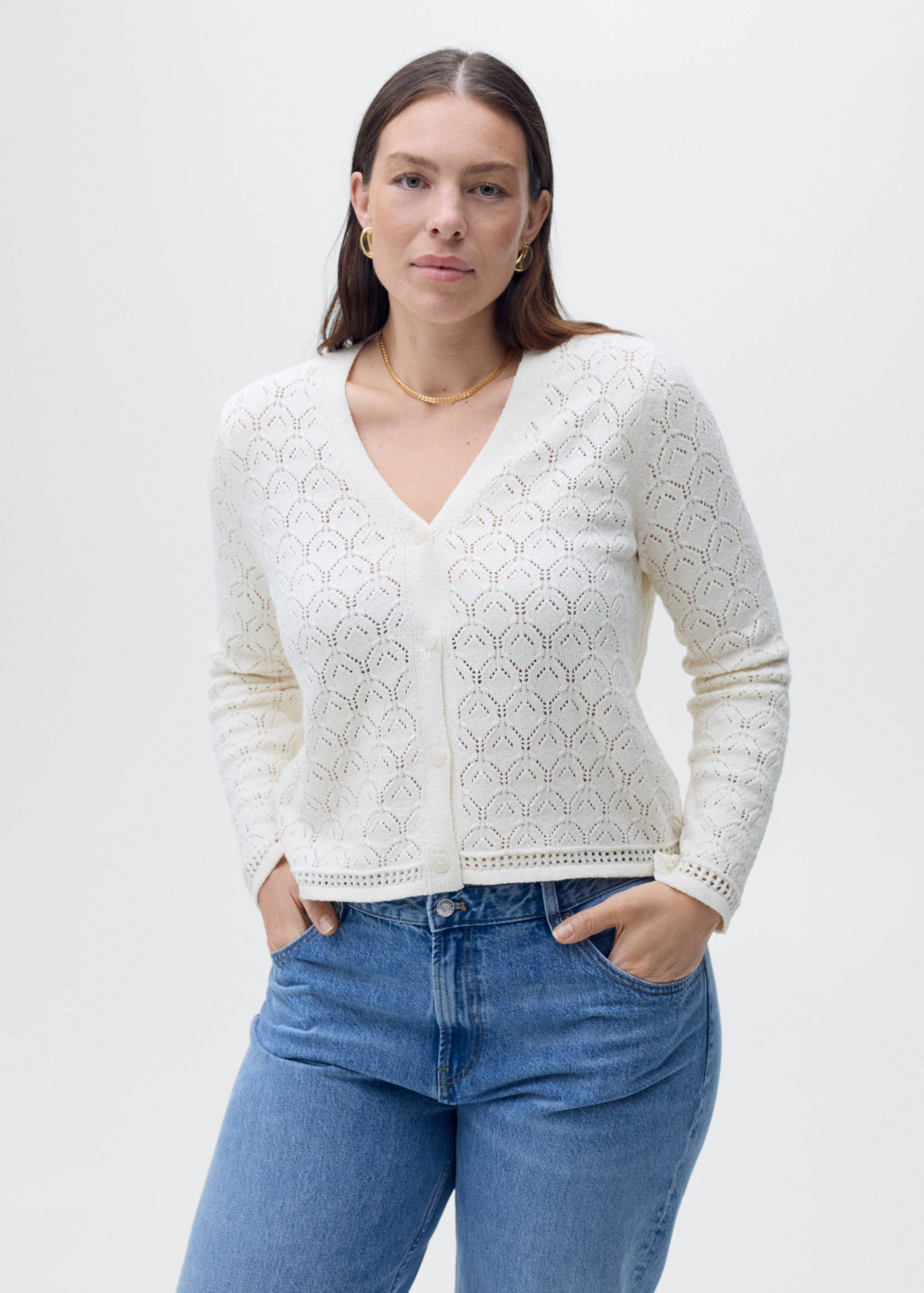 Cardigan maille détails ajourés - Détail de l'article 5