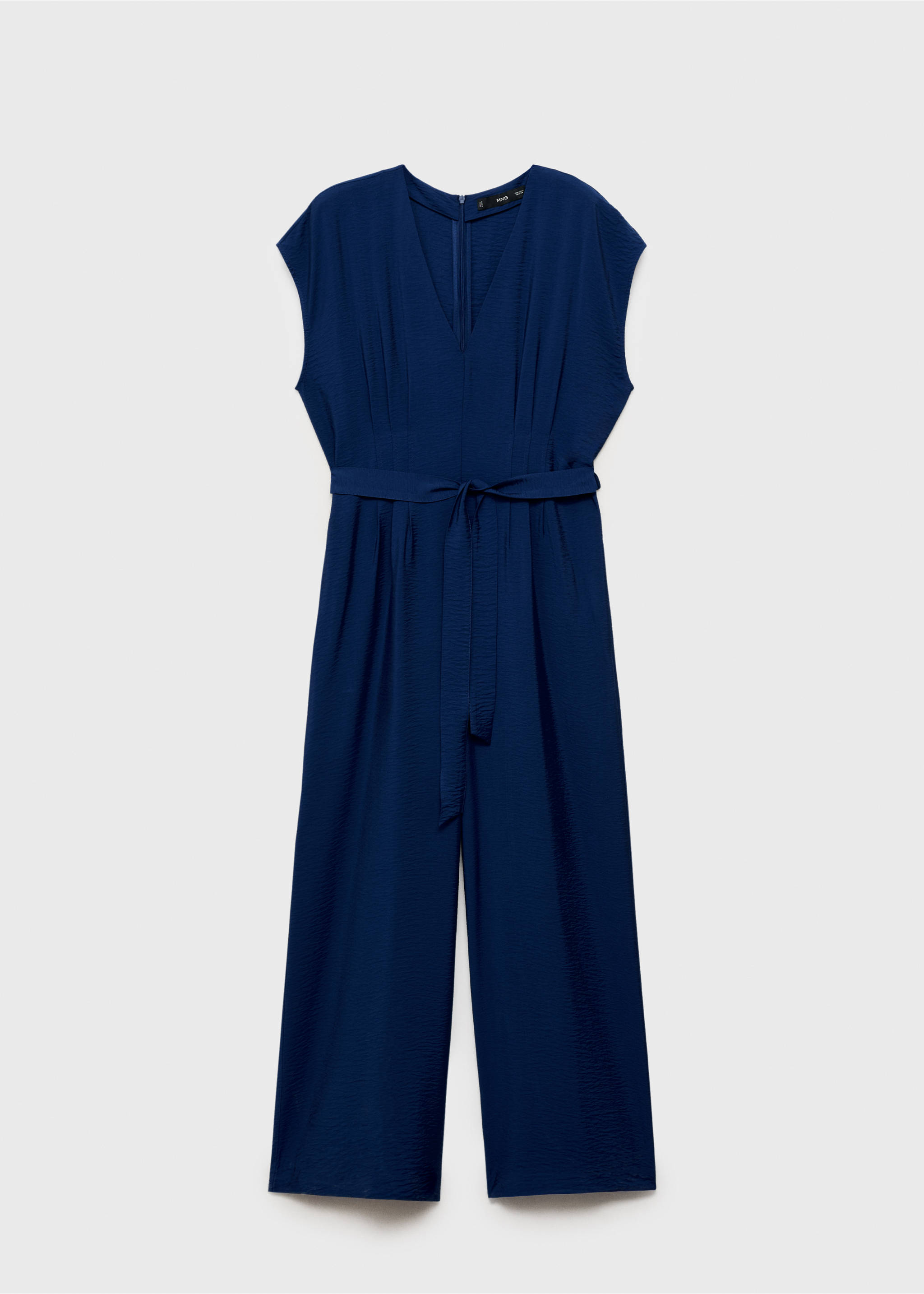 Printed long jumpsuit with belt - Article without model, Ink Blue. Ref: 87047184-00.