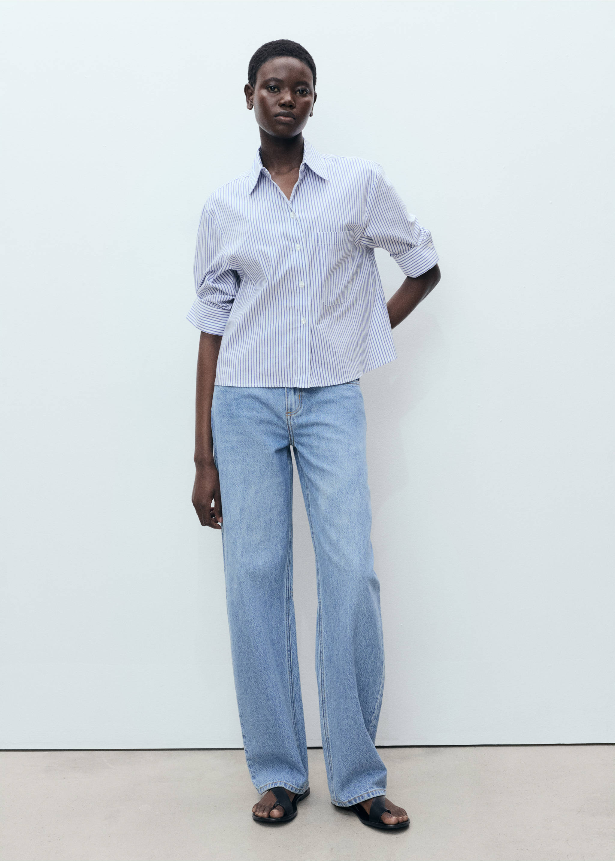 Striped multi-position sleeve shirt - General plane, Blue. Ref: 87047188-00.