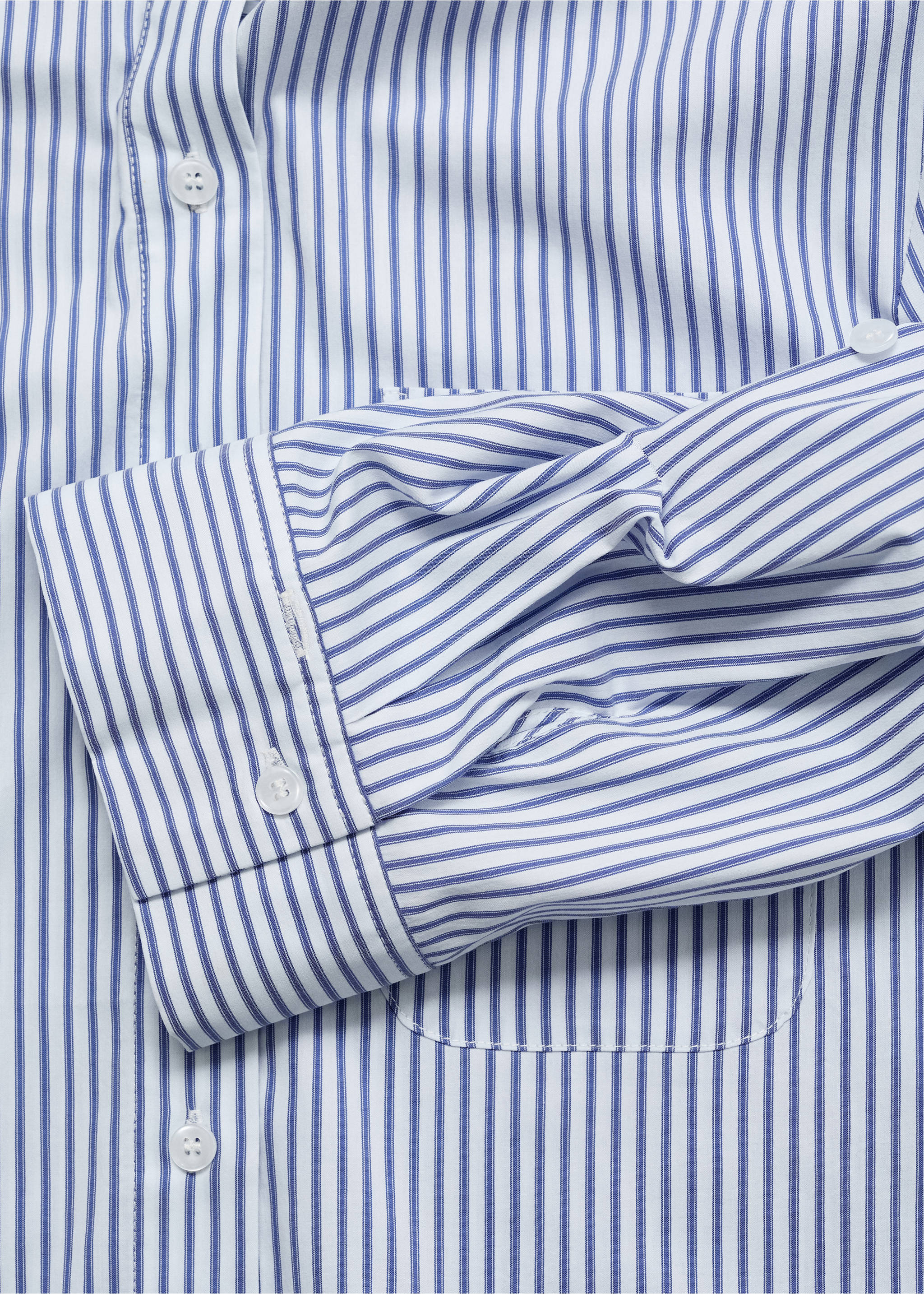 Striped multi-position sleeve shirt - Details of the article 0, Blue. Ref: 87047188-00.