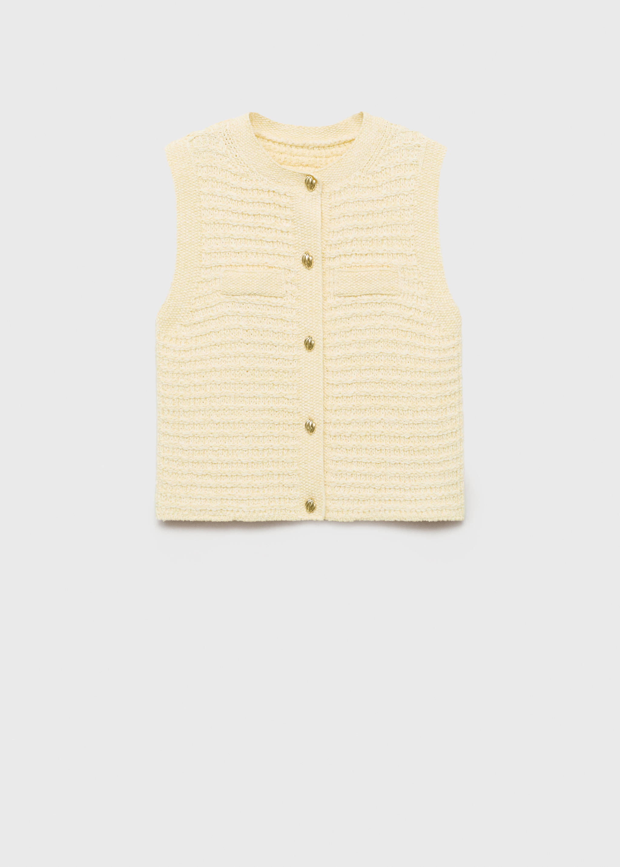 Knitted cardigan with jewel button - Article without model