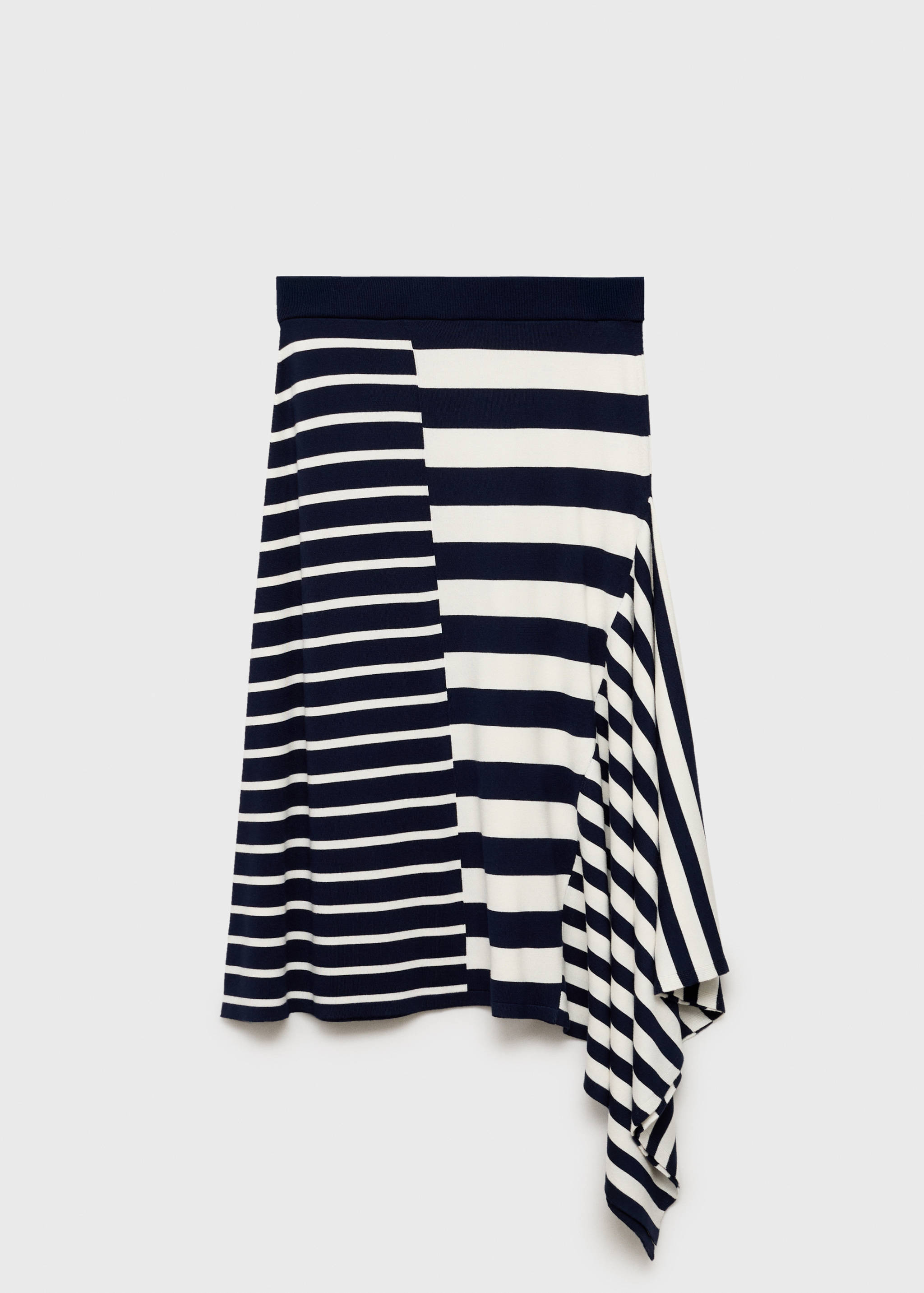 Asymmetrical striped knit skirt - Article without model