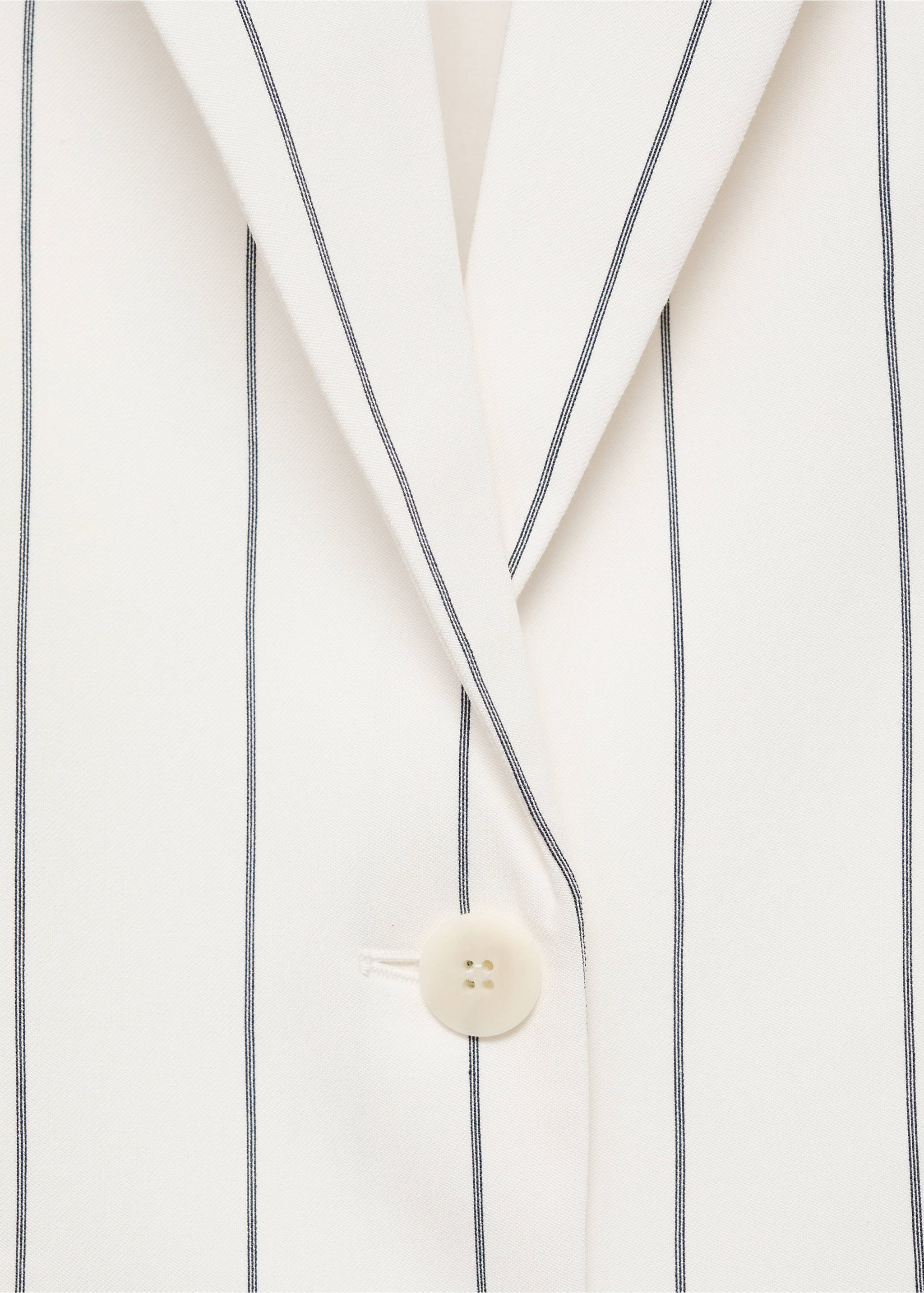 Pinstripe suit jacket - Details of the article 0, White. Ref: 87047195-00.