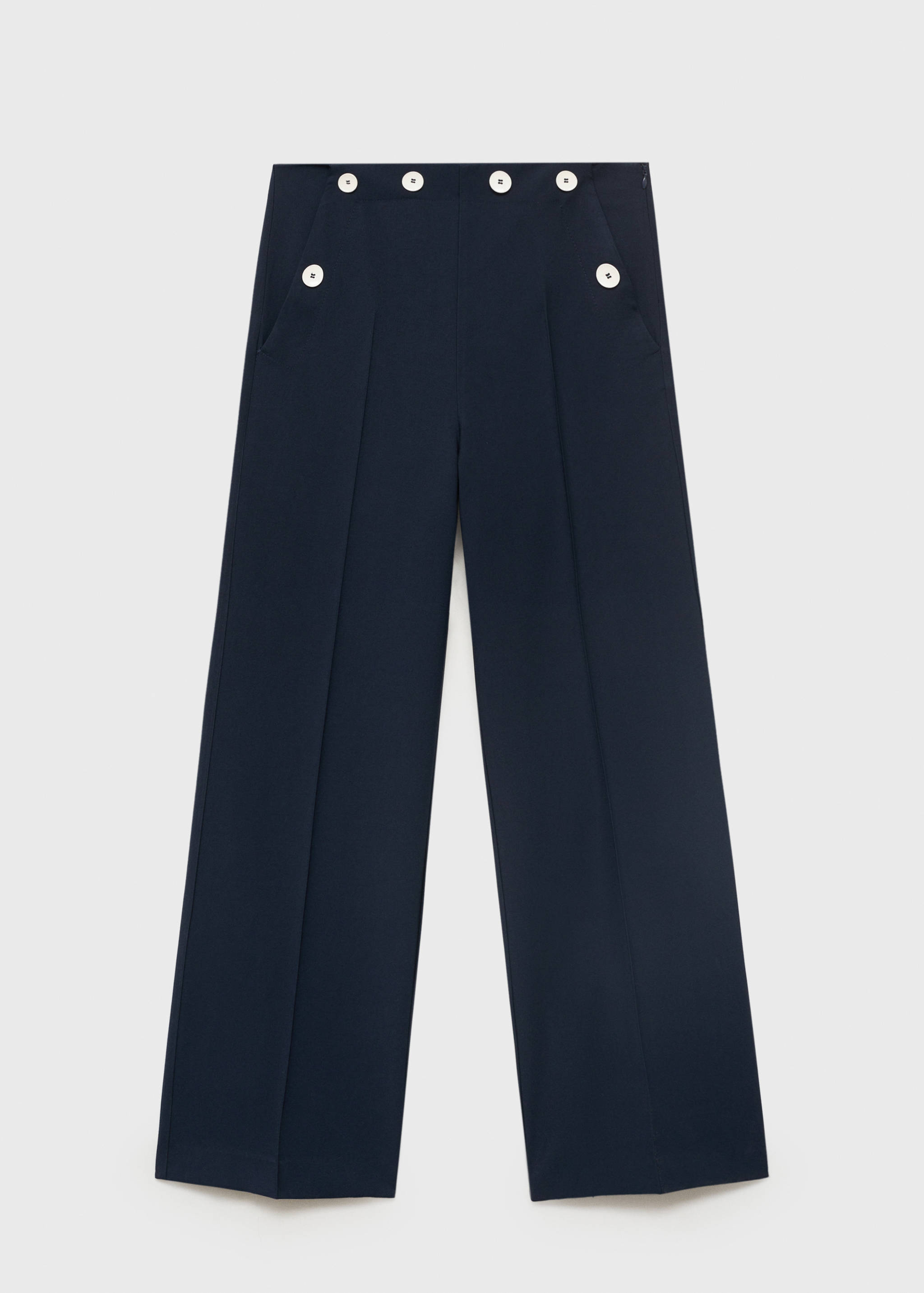 Pantalon droit boutons contraste - Article sans modèle