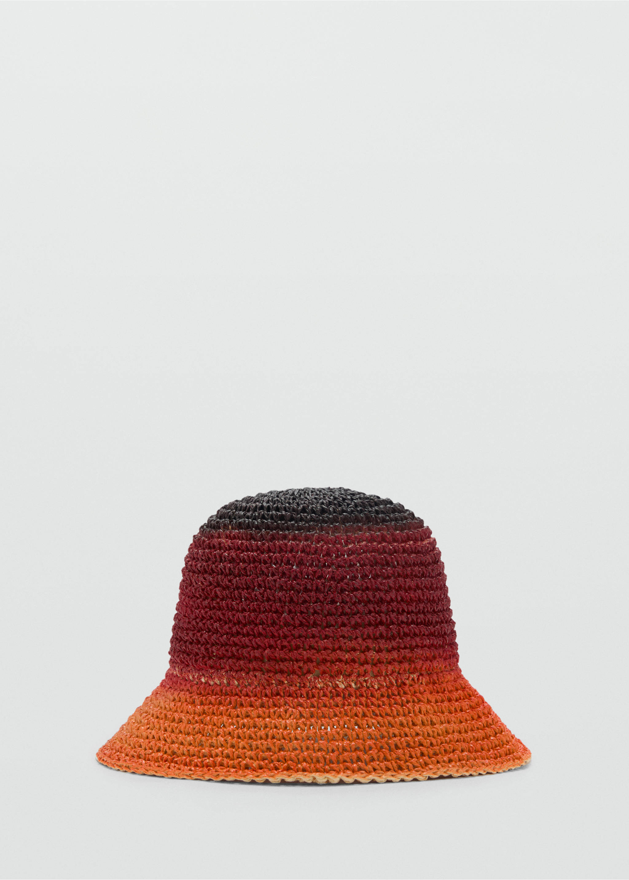 Natural fiber gradient hat - Article without model, Orange. Ref: 87047673-00.