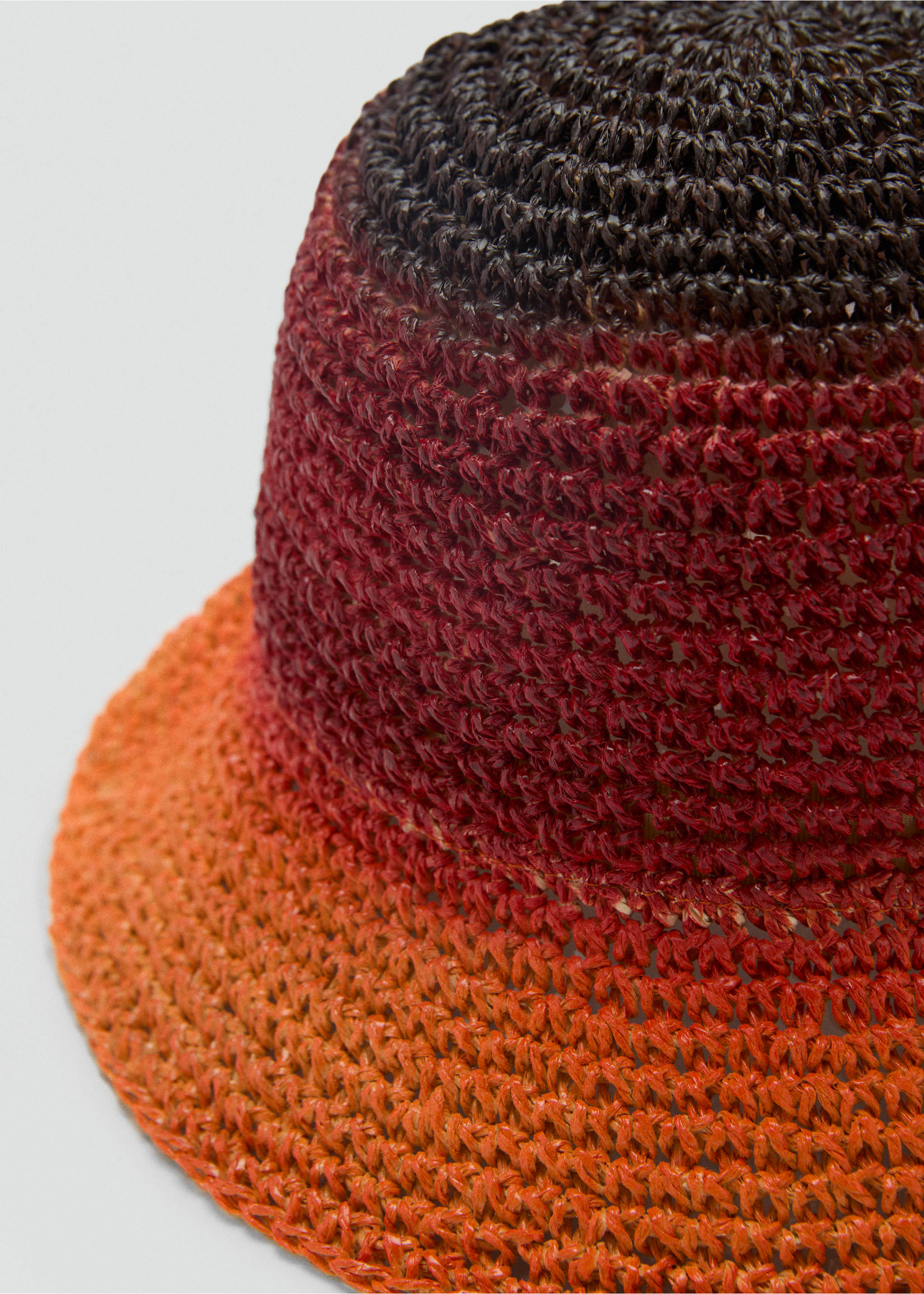 Natural fiber gradient hat - Medium plane, Orange. Ref: 87047673-00.
