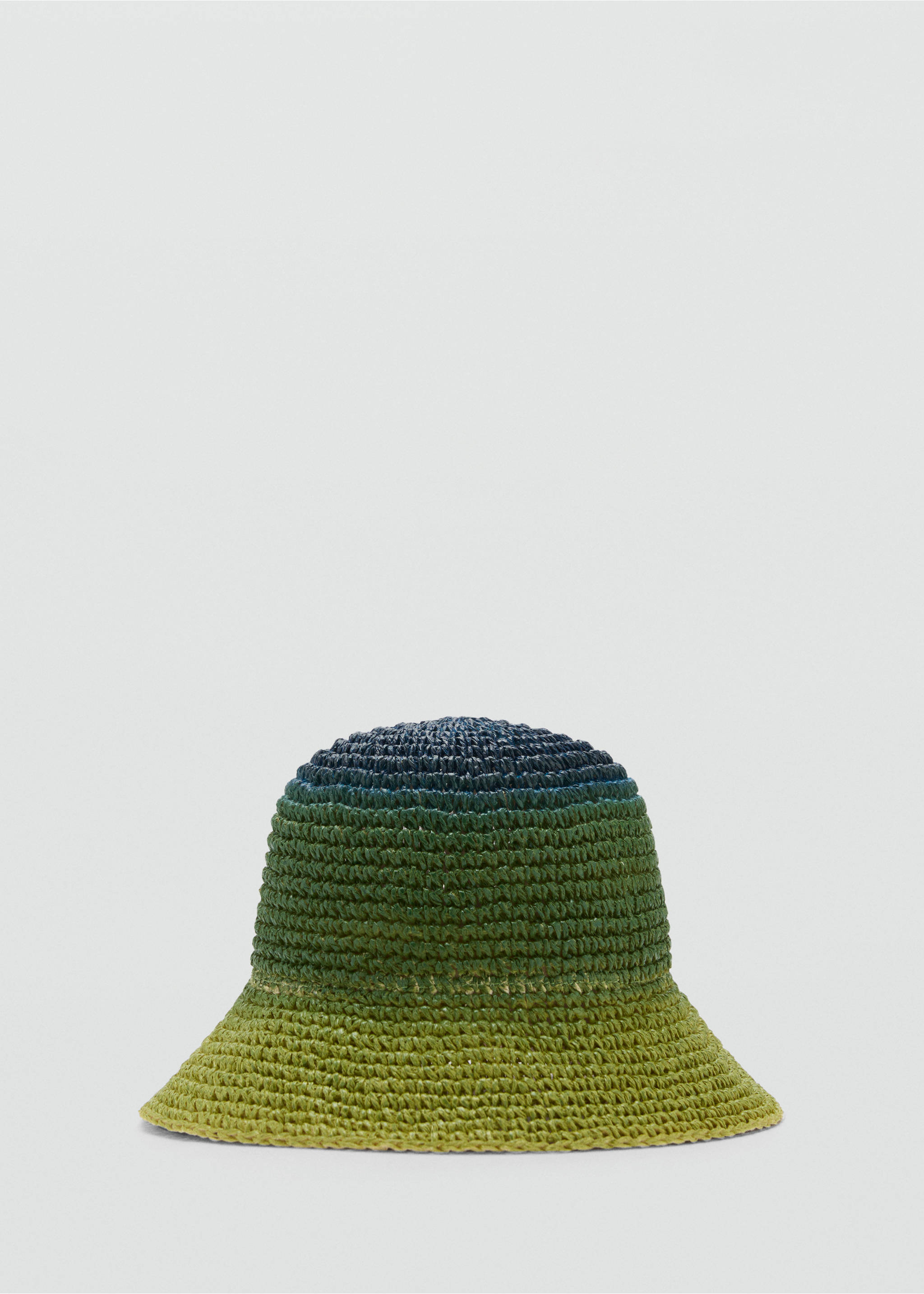 Natural fibre gradient hat - Article without model, Green. Ref: 87047673-00.