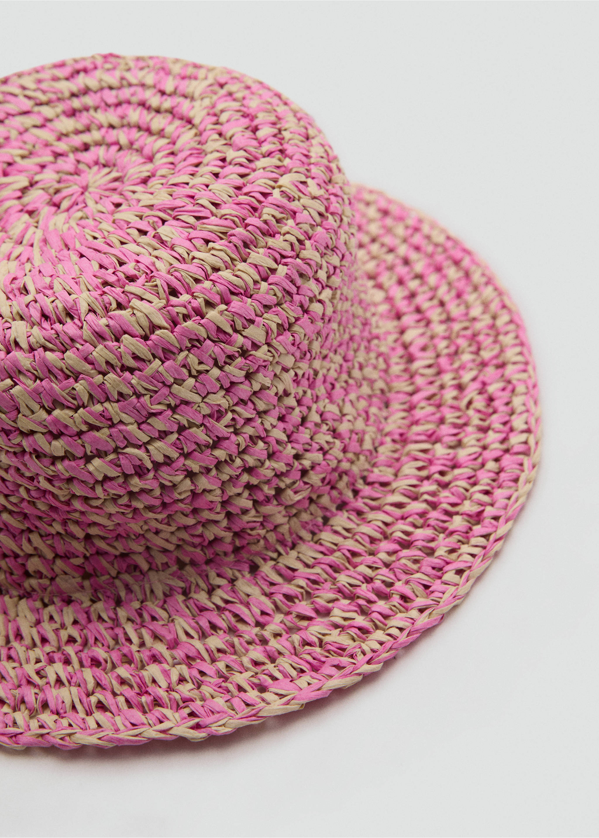 Hut aus Raffiabast - Detail des Artikels 1, Rosa. Ref: 87047674-00.