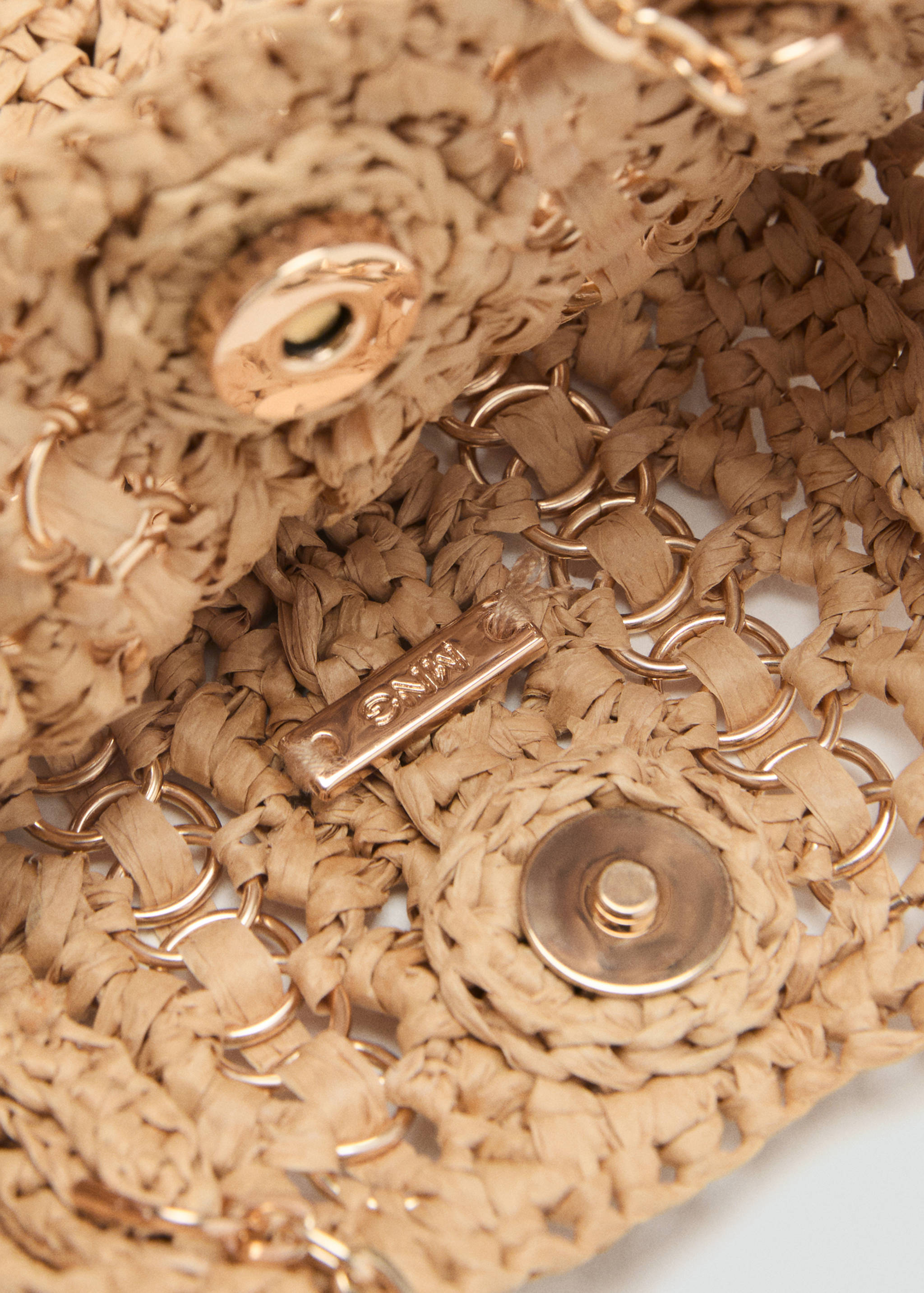 Natural fibre bag with metal rings - Details of the article 1