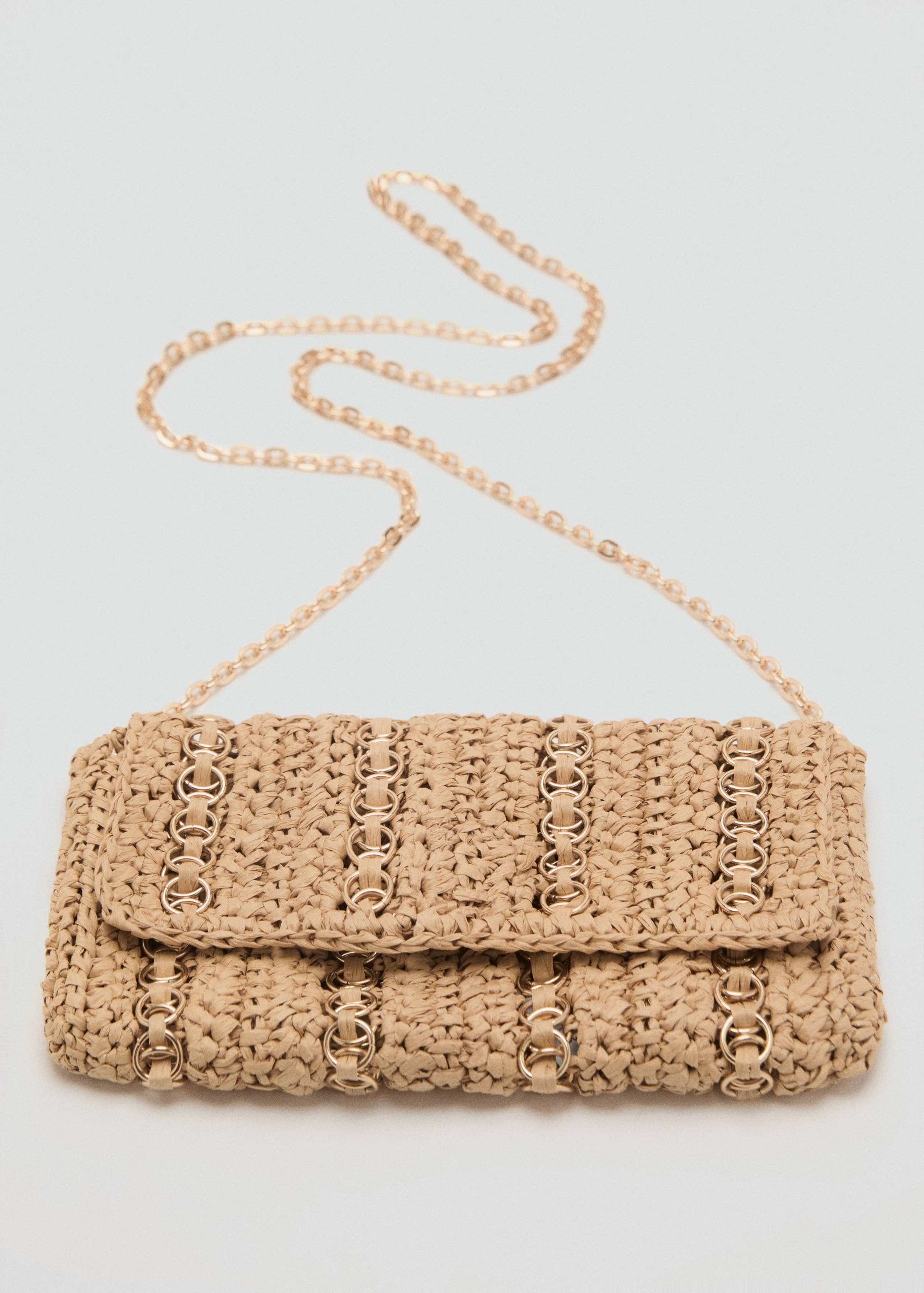 Natural fibre handbag with metal rings - Details of the article 2