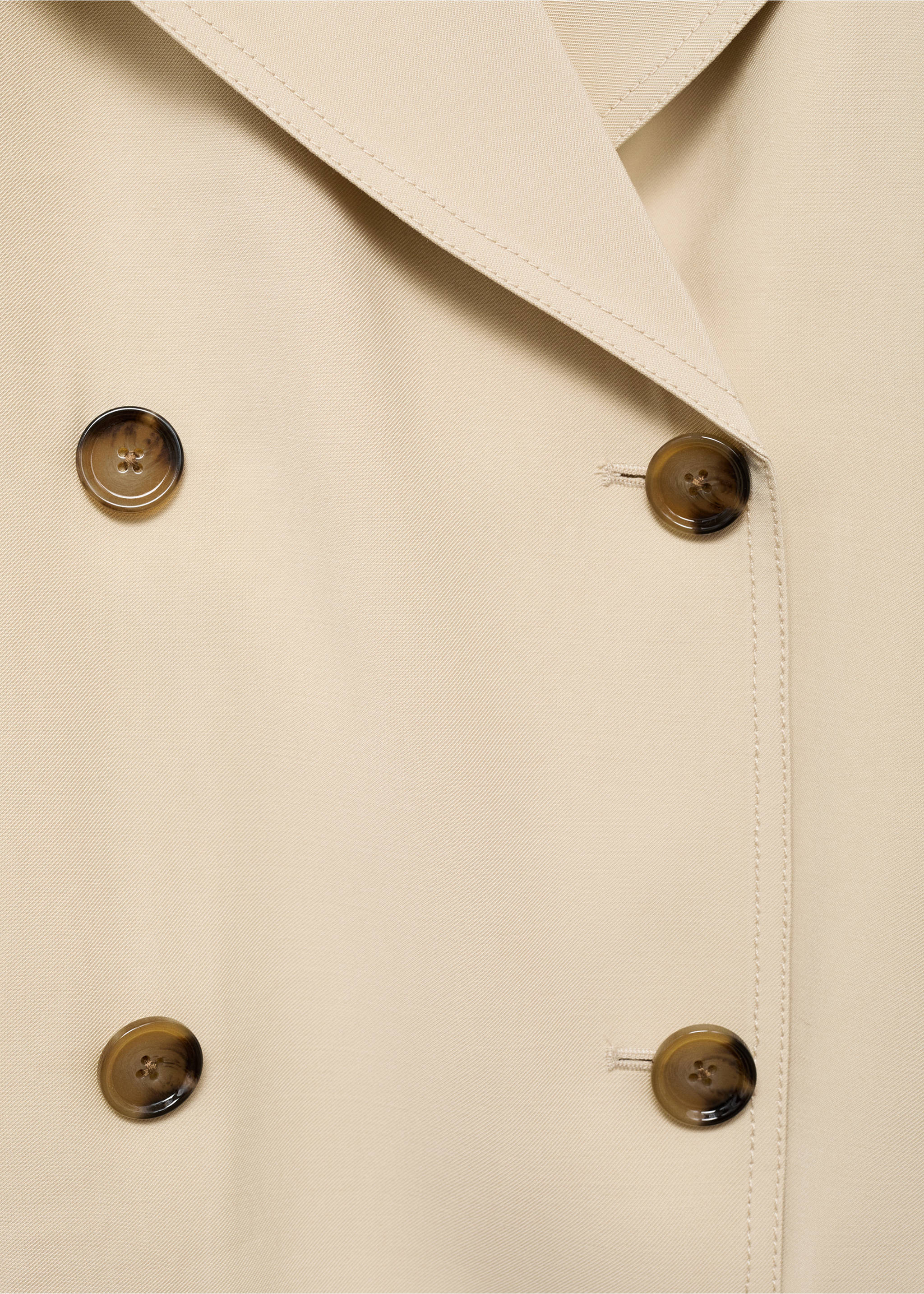 Double-breasted cropped trench coat - Details of the article 0, Light/Pastel Grey. Ref: 87047680-00.