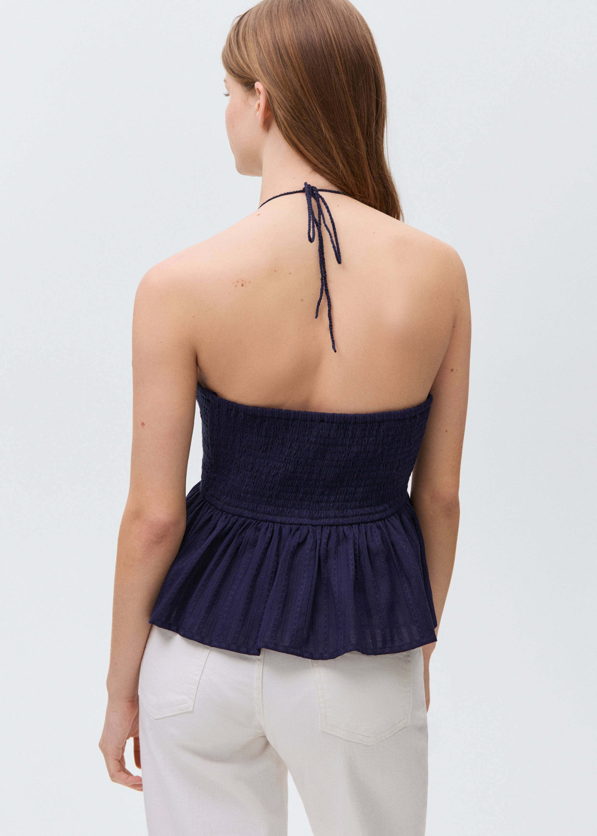 Top crochet abalorios - Reverso del artículo