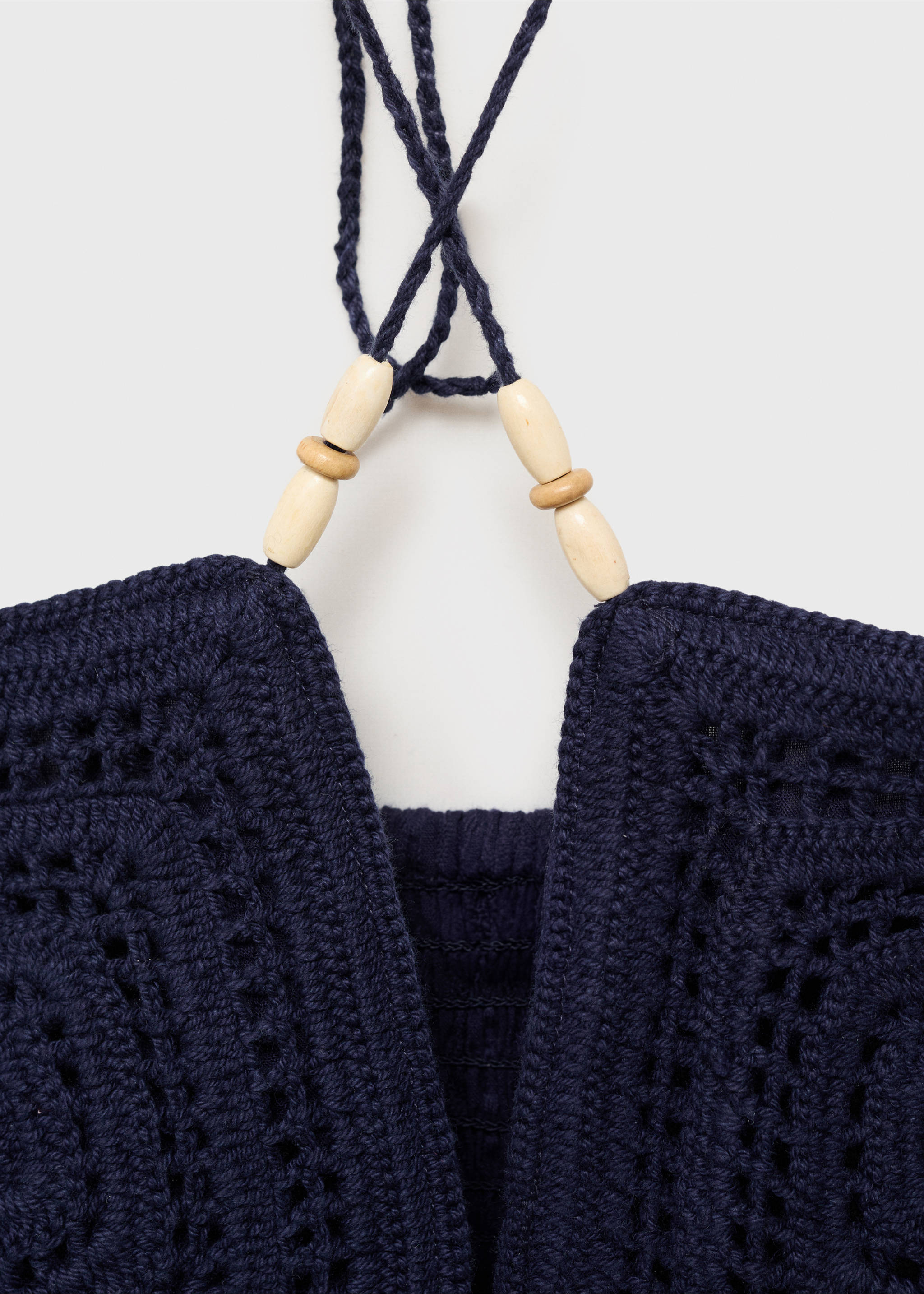 Top crochet abalorios - Detalle del artículo 0, Azul marino. Ref: 87047682-00.