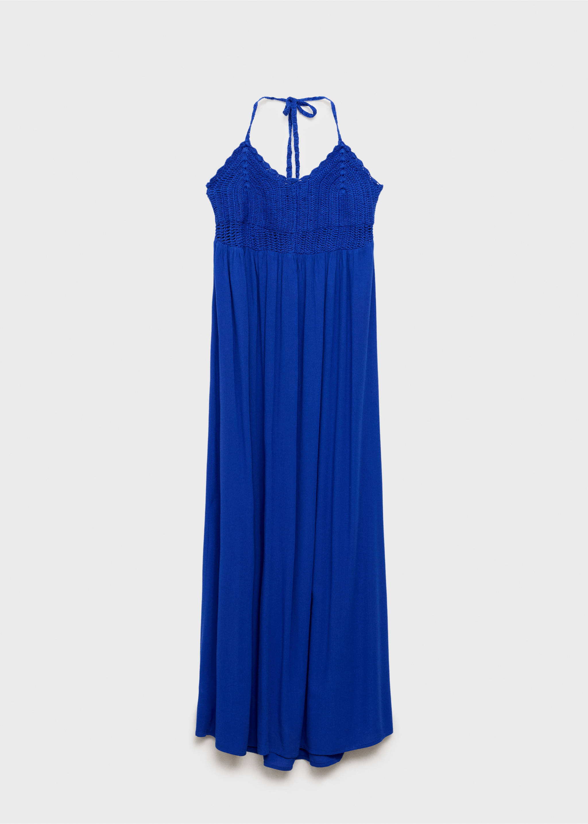 Crochet long dress - Article without model, Vibrant blue. Ref: 87047683-00.