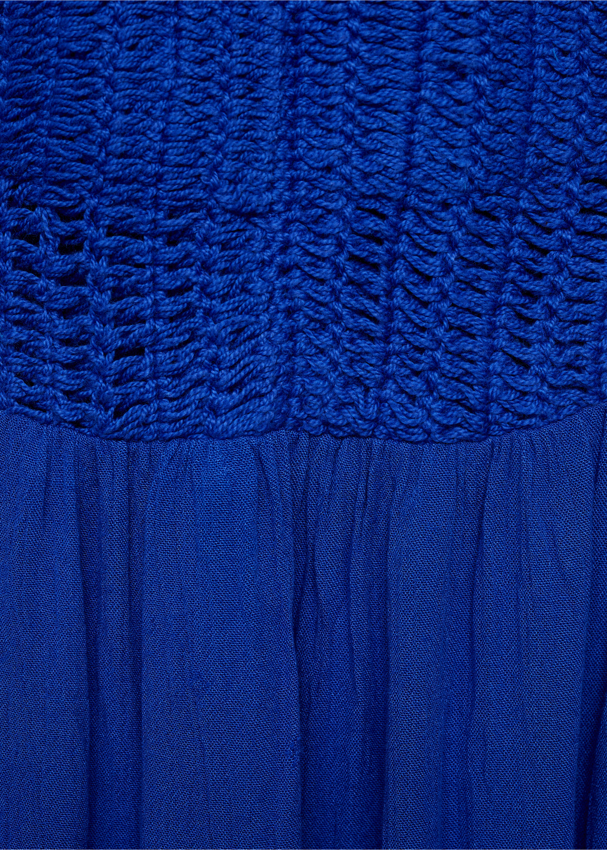 Crochet long dress - Details of the article 0, Vibrant blue. Ref: 87047683-00.
