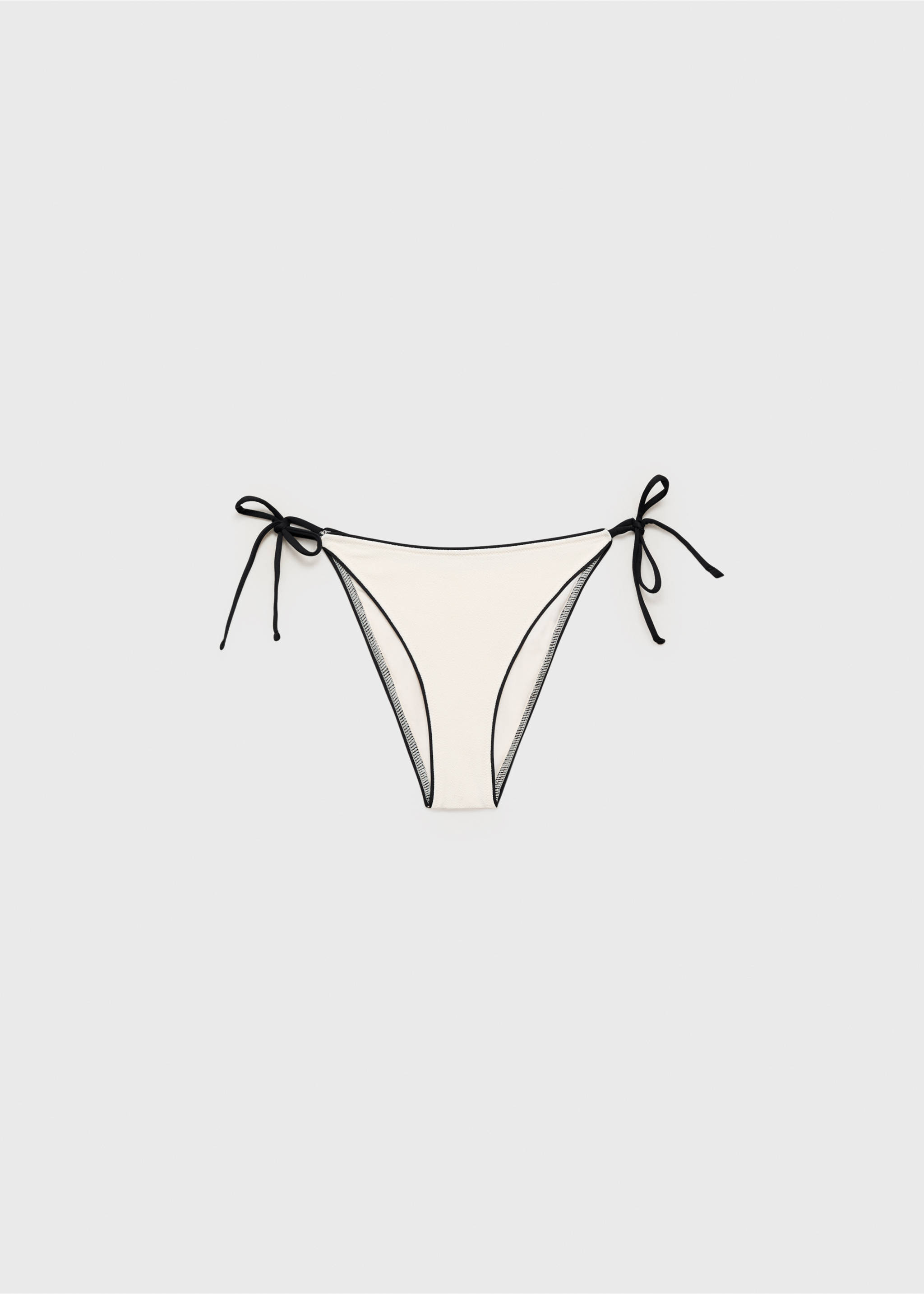 Bikini bottom with contrasting trims - Article without model, White. Ref: 87047686-00.