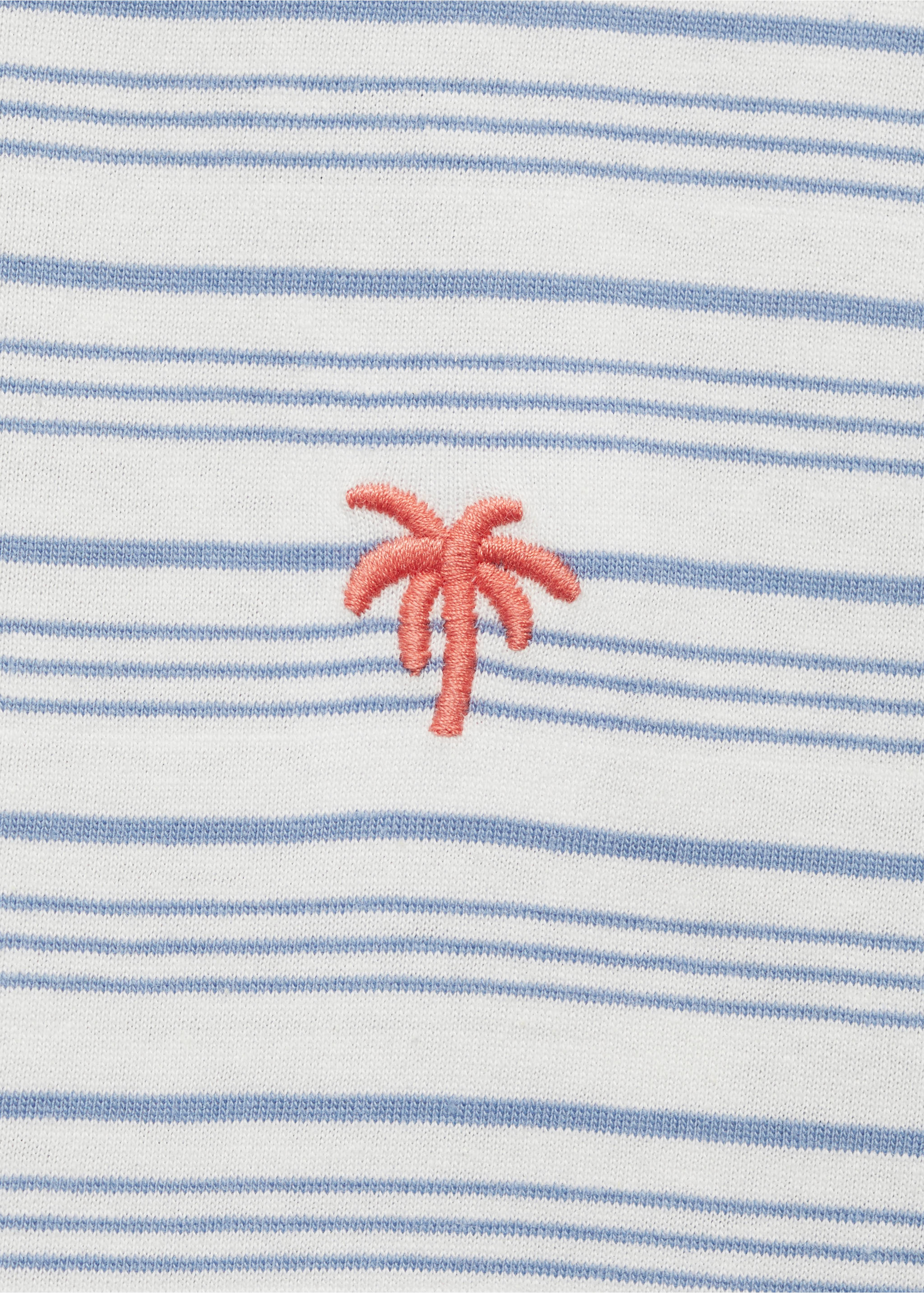 Camiseta rayas detalle bordado - Detalle del artículo 8, Azul. Ref: 87047689-00.