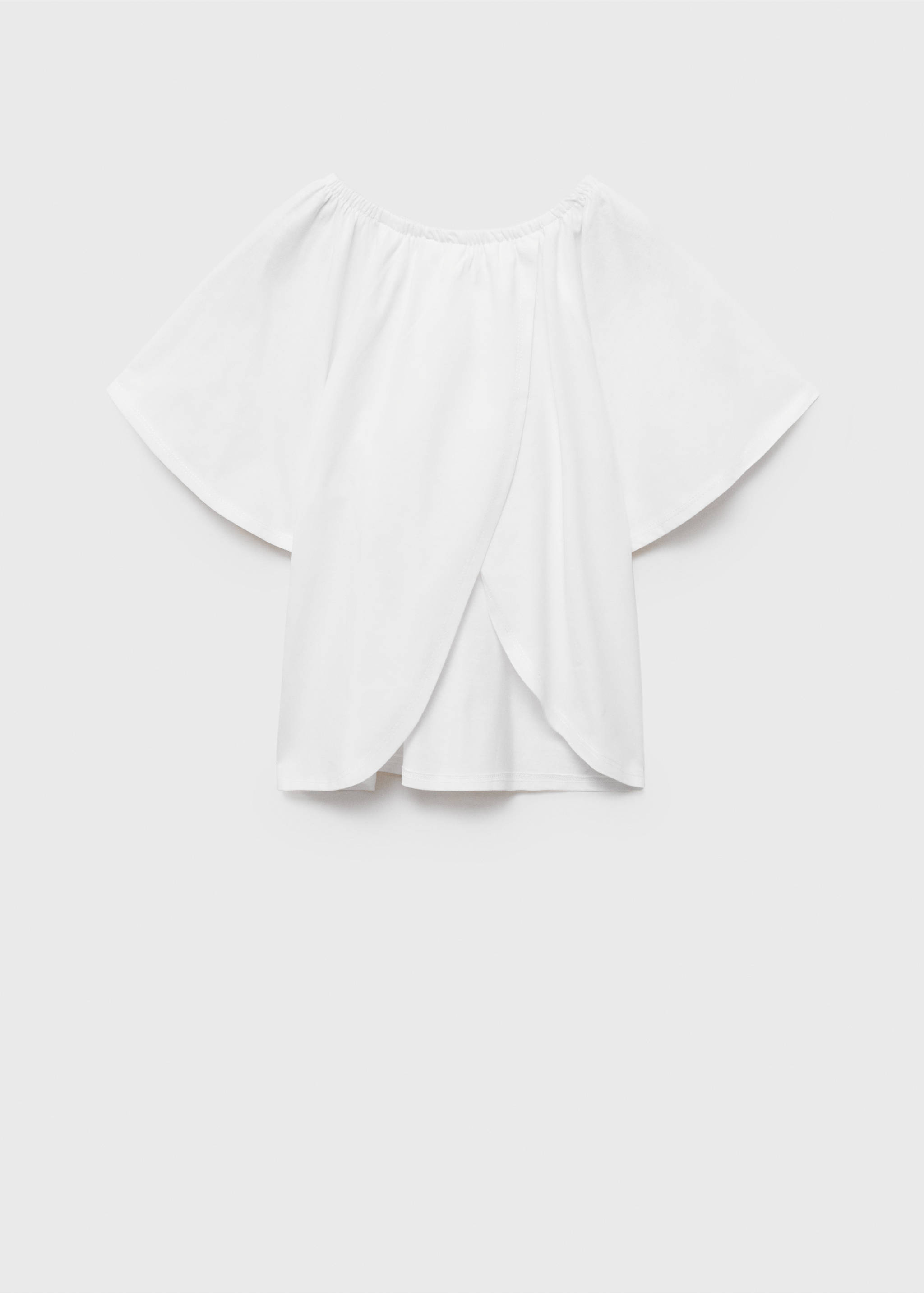 Crossover back T-shirt - Reverse of the article, Off White. Ref: 87047690-00.