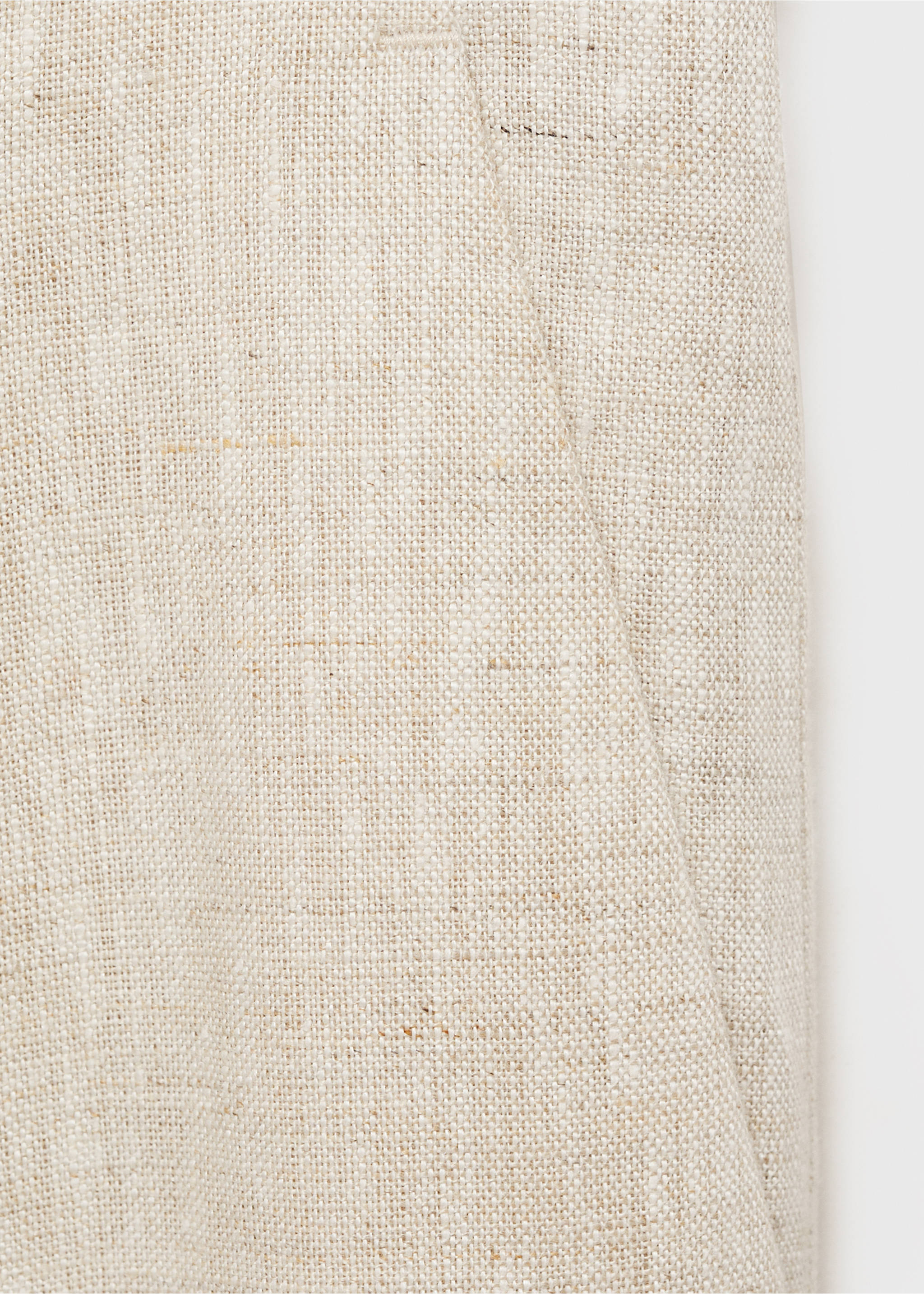 Bundfaltenhose aus Leinen - Detail des Artikels 0, Beige. Ref: 87047694-00.