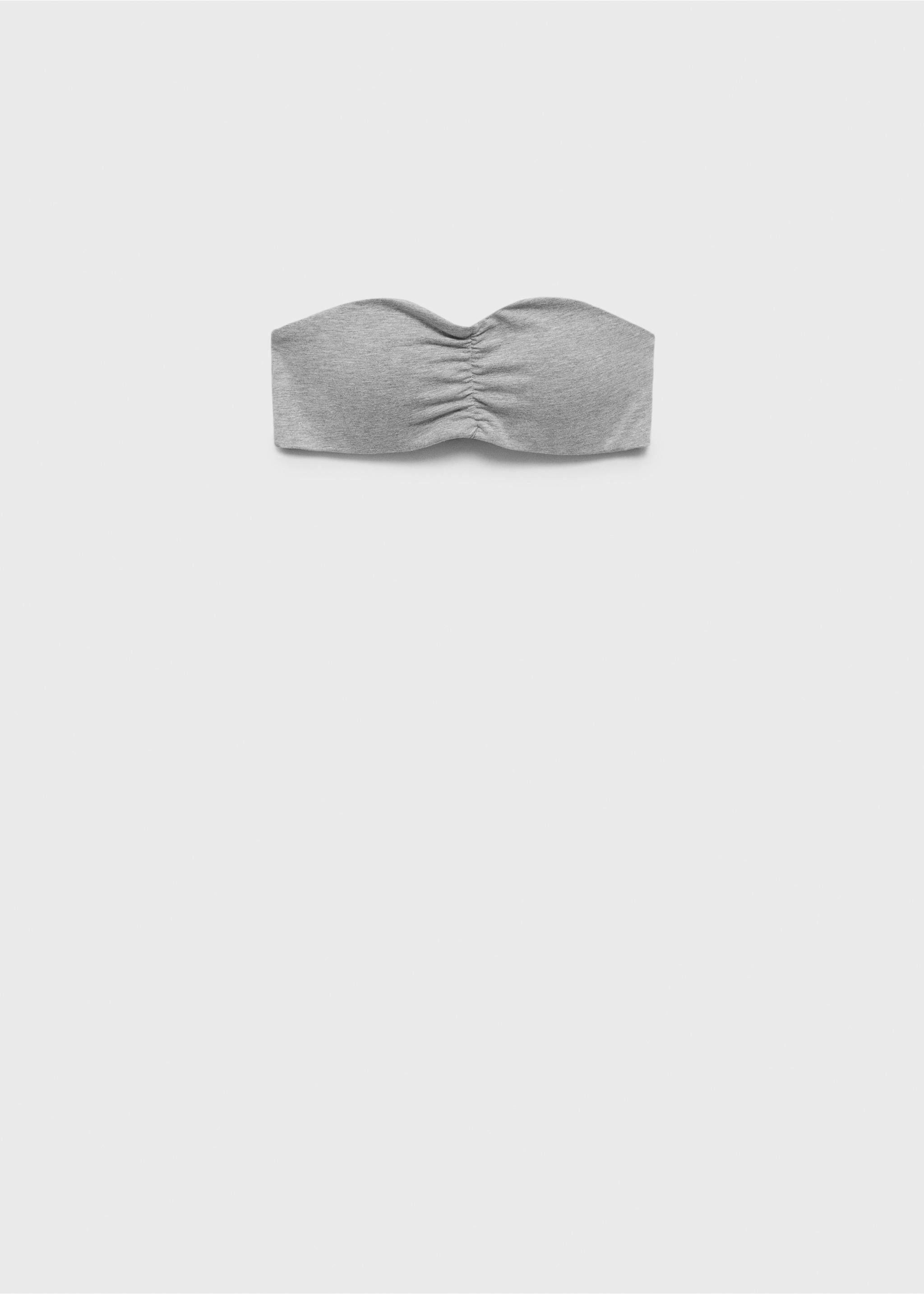 Bandeau top - Article without model, Light Heather Grey. Ref: 87047695-00.