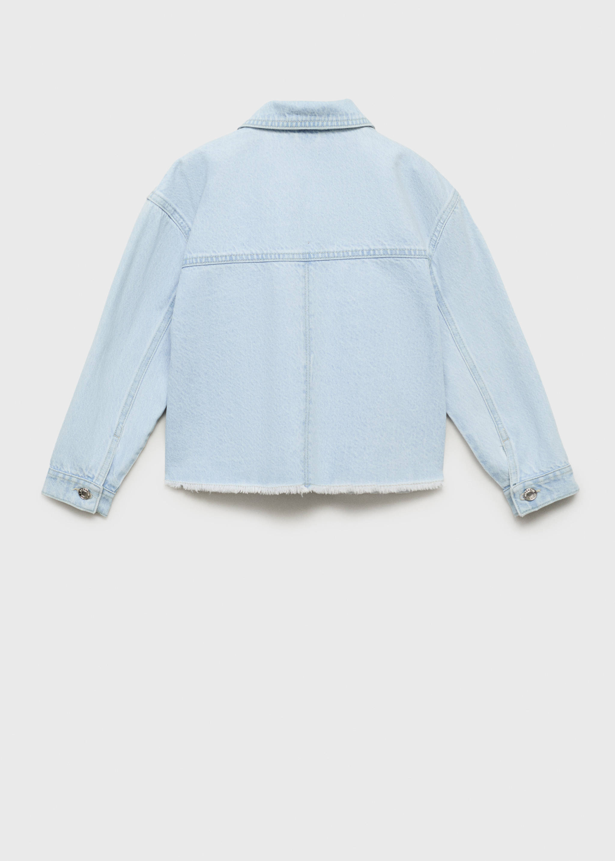 Jeansjacke mit ausgefranstem Saum - Rückseite des Artikels