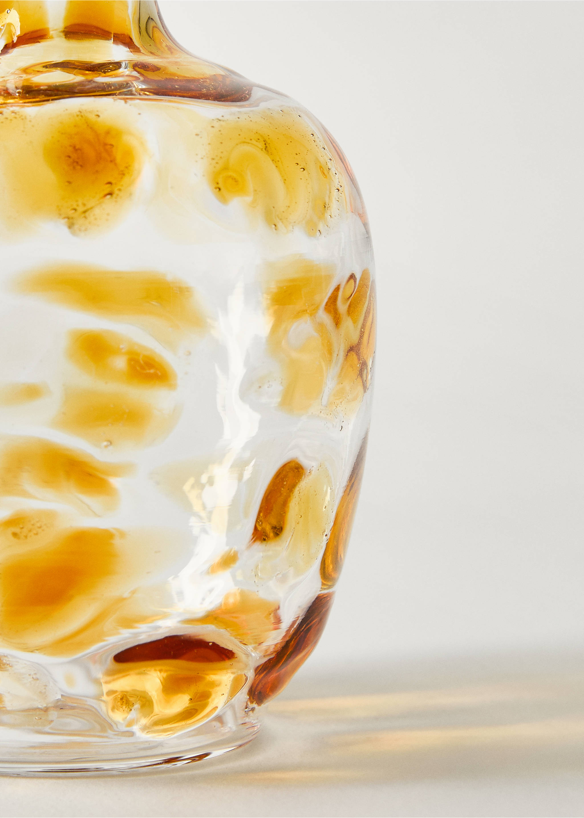 Jarrón borosilicato motas - Detalle del artículo 2, Ocre. Ref: 87047708-00.