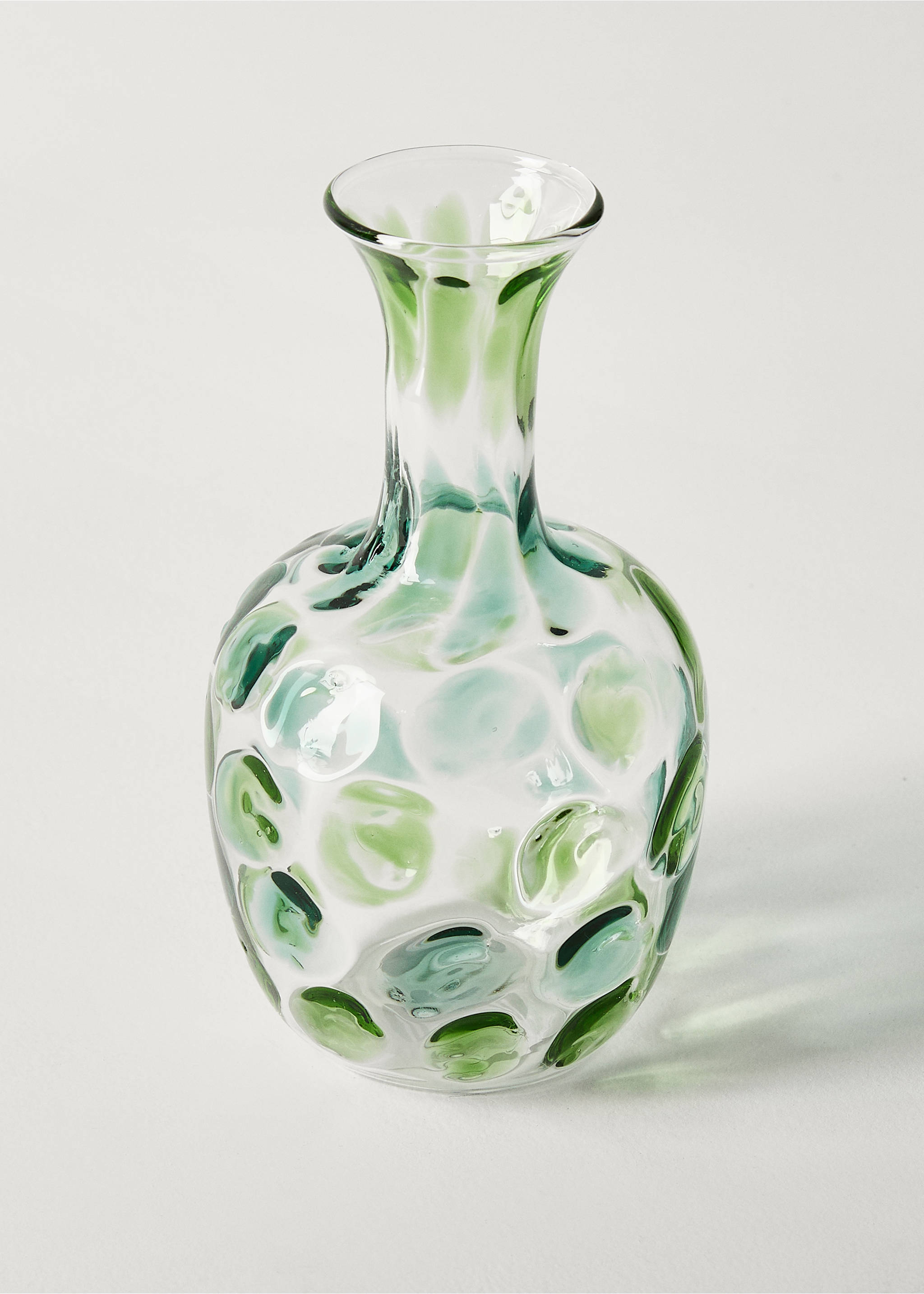 Jarrón borosilicato motas - Detalle del artículo 1, Verde. Ref: 87047708-00.