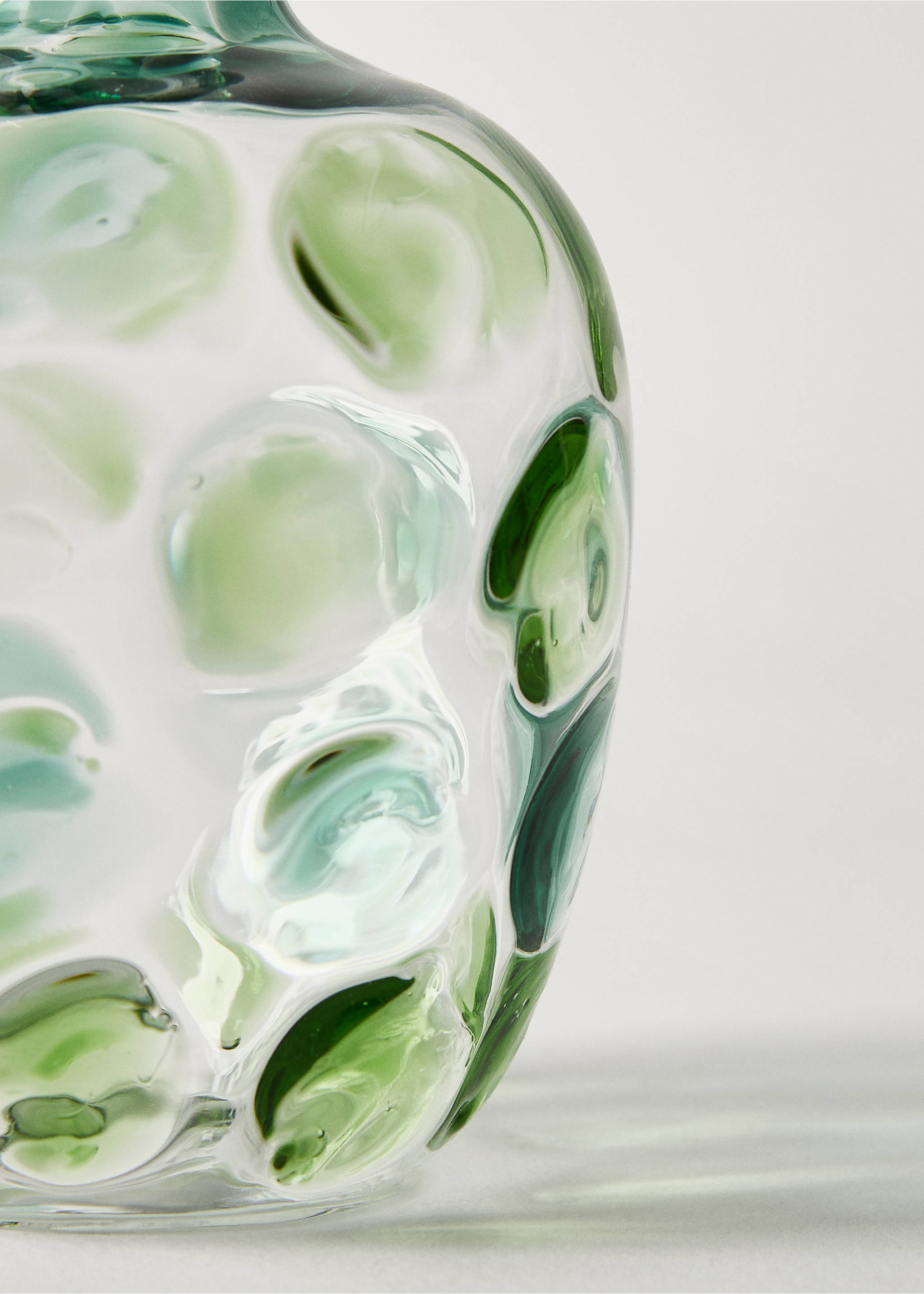 Jarrón borosilicato motas - Detalle del artículo 2, Verde. Ref: 87047708-00.