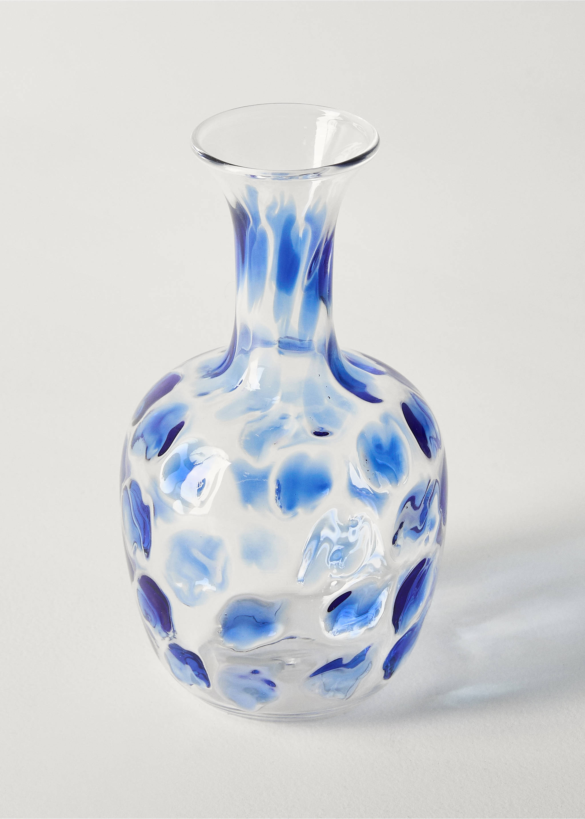 Jarrón borosilicato motas - Detalle del artículo 1, Azul. Ref: 87047708-00.