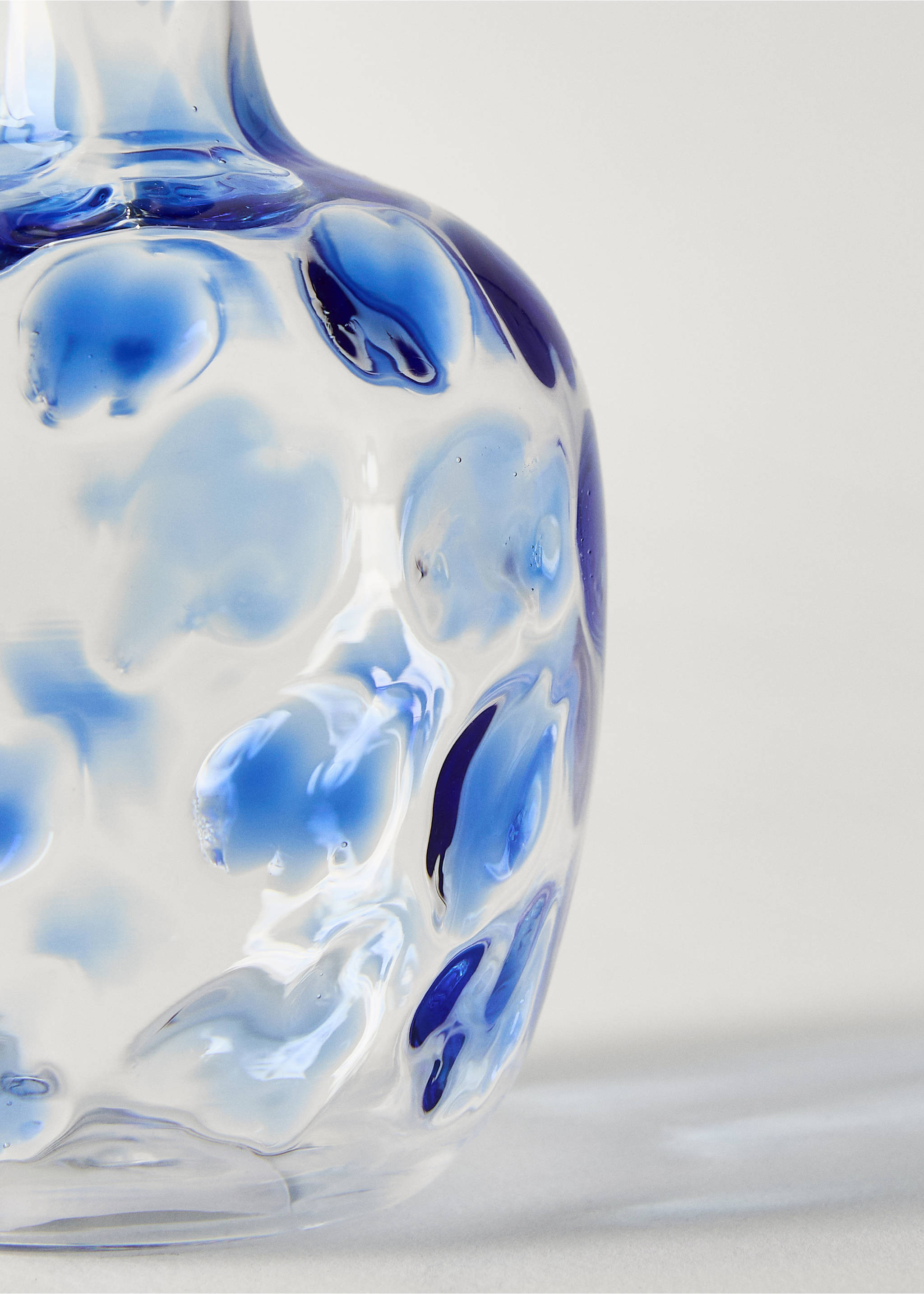 Jarrón borosilicato motas - Detalle del artículo 2, Azul. Ref: 87047708-00.