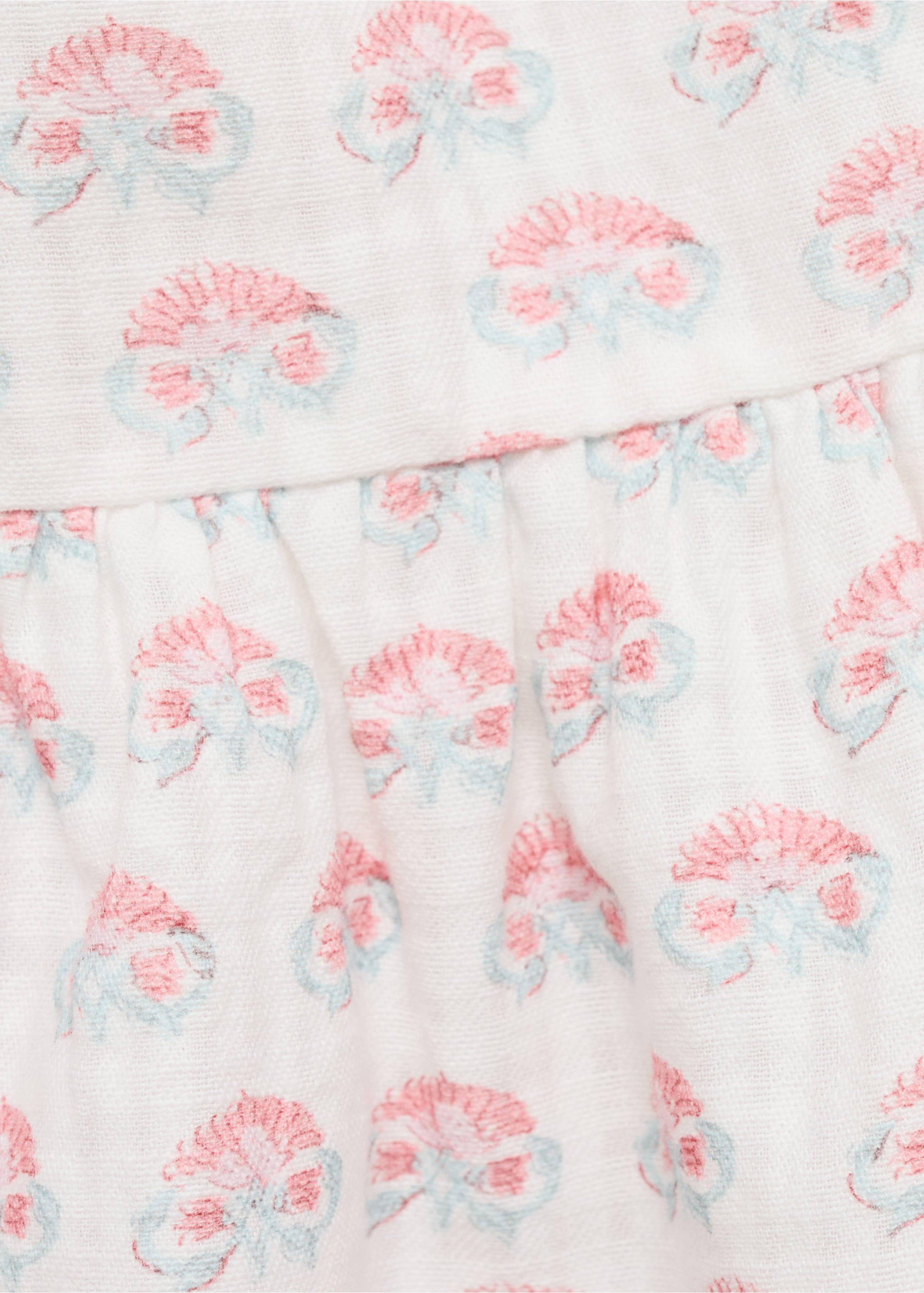 Floral embroidered dress with straps - Details of the article 0, White. Ref: 87047709-00.