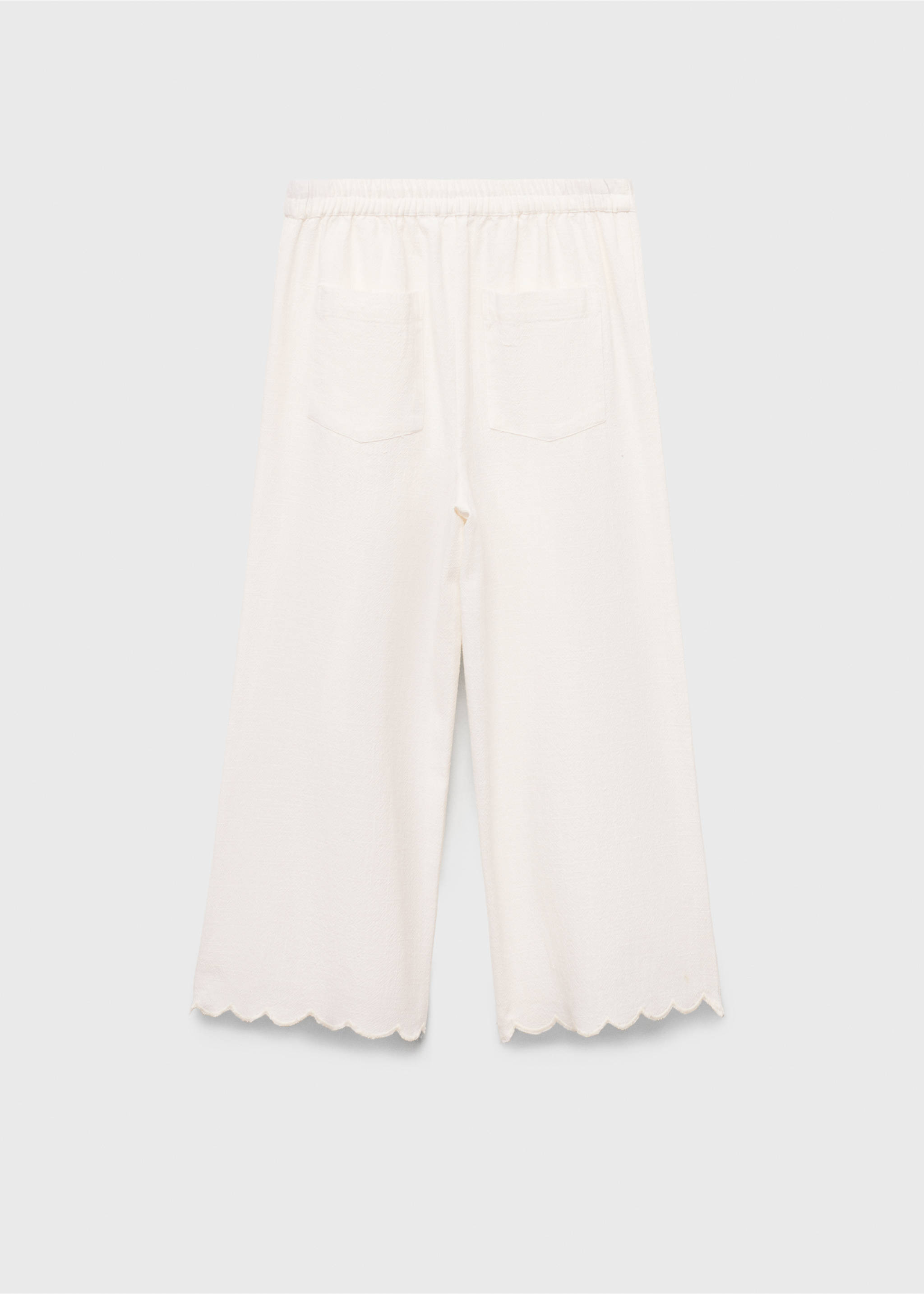 Pantalón bordado suizo - Reverso del artículo, Crudo. Ref: 87047710-00.