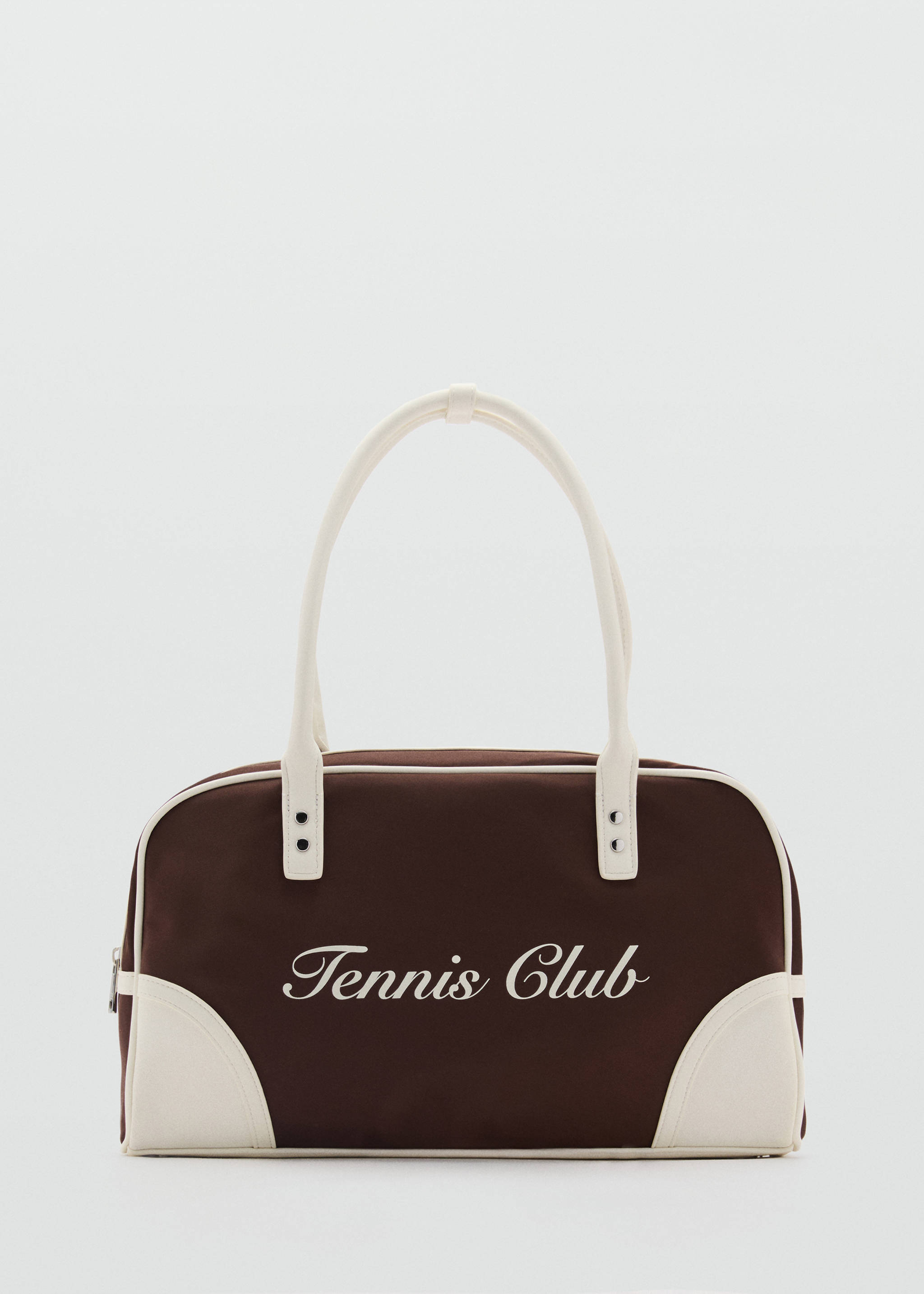 Contrast shoulder bag with printed message - Article without model