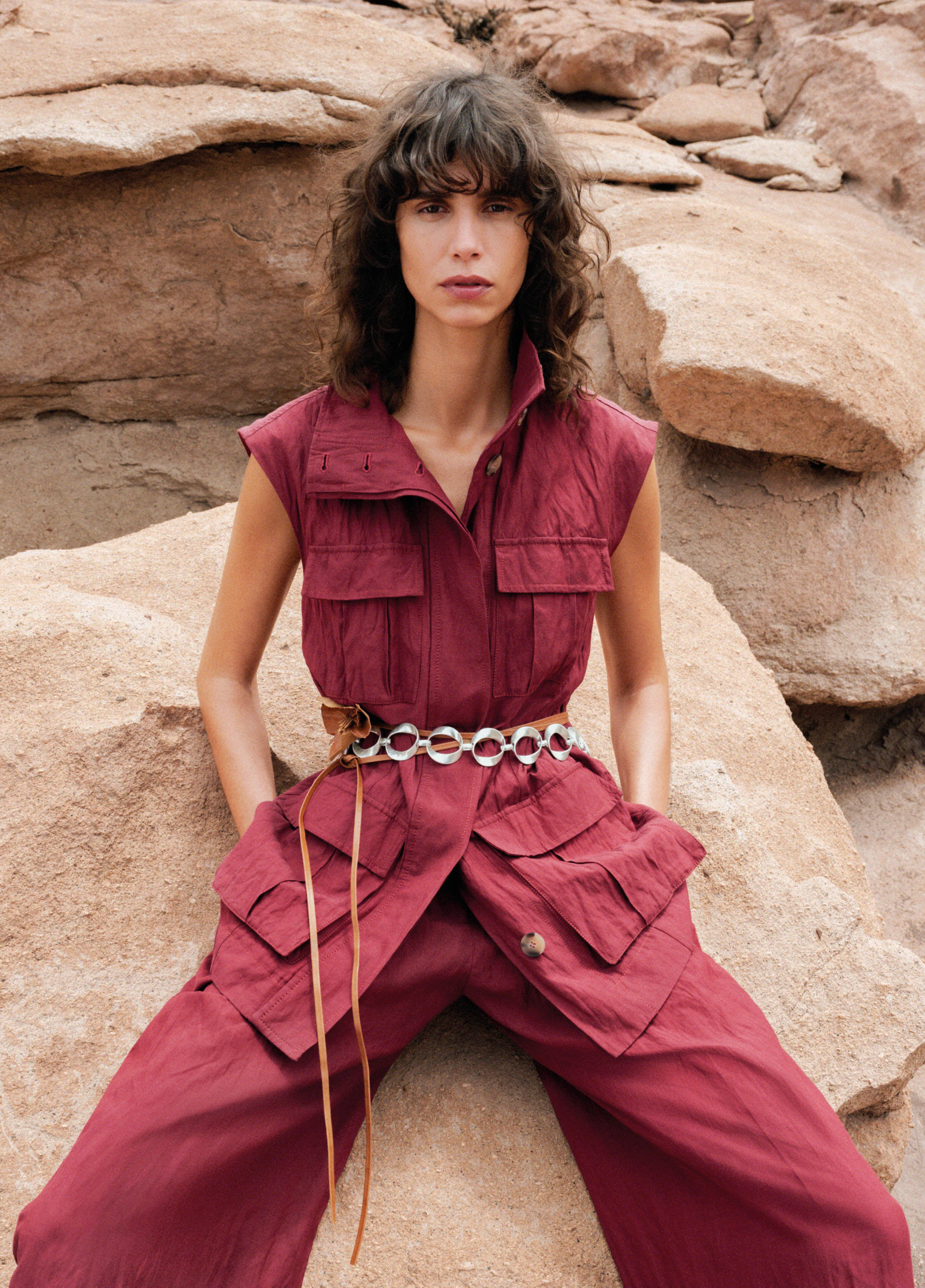 Prsluk za odijelo zgužvanog efekta s džepovima - Detalji artikla 5