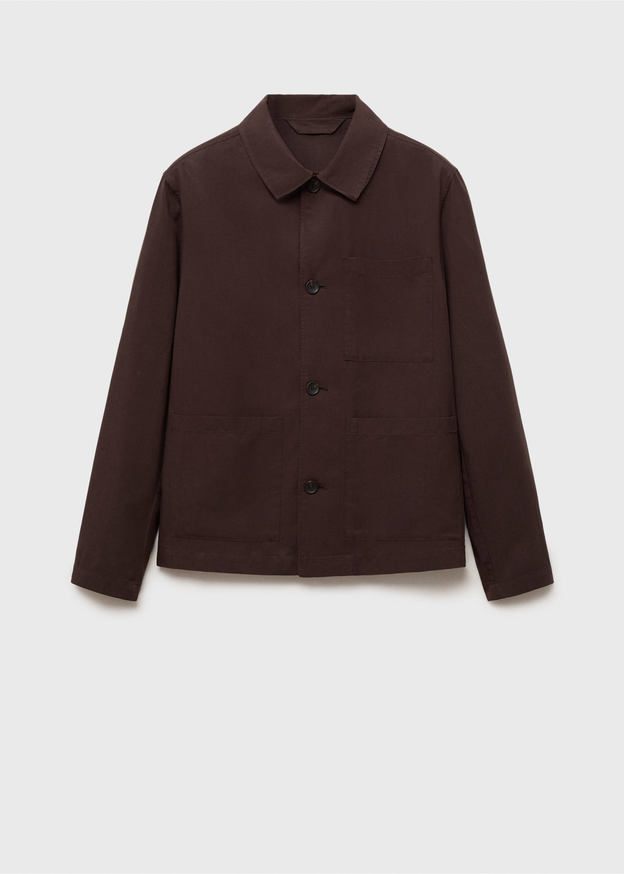 Sobrecamisa lyocell bolsillos - Artículo sin modelo, Chocolate. Ref: 87047887-00.
