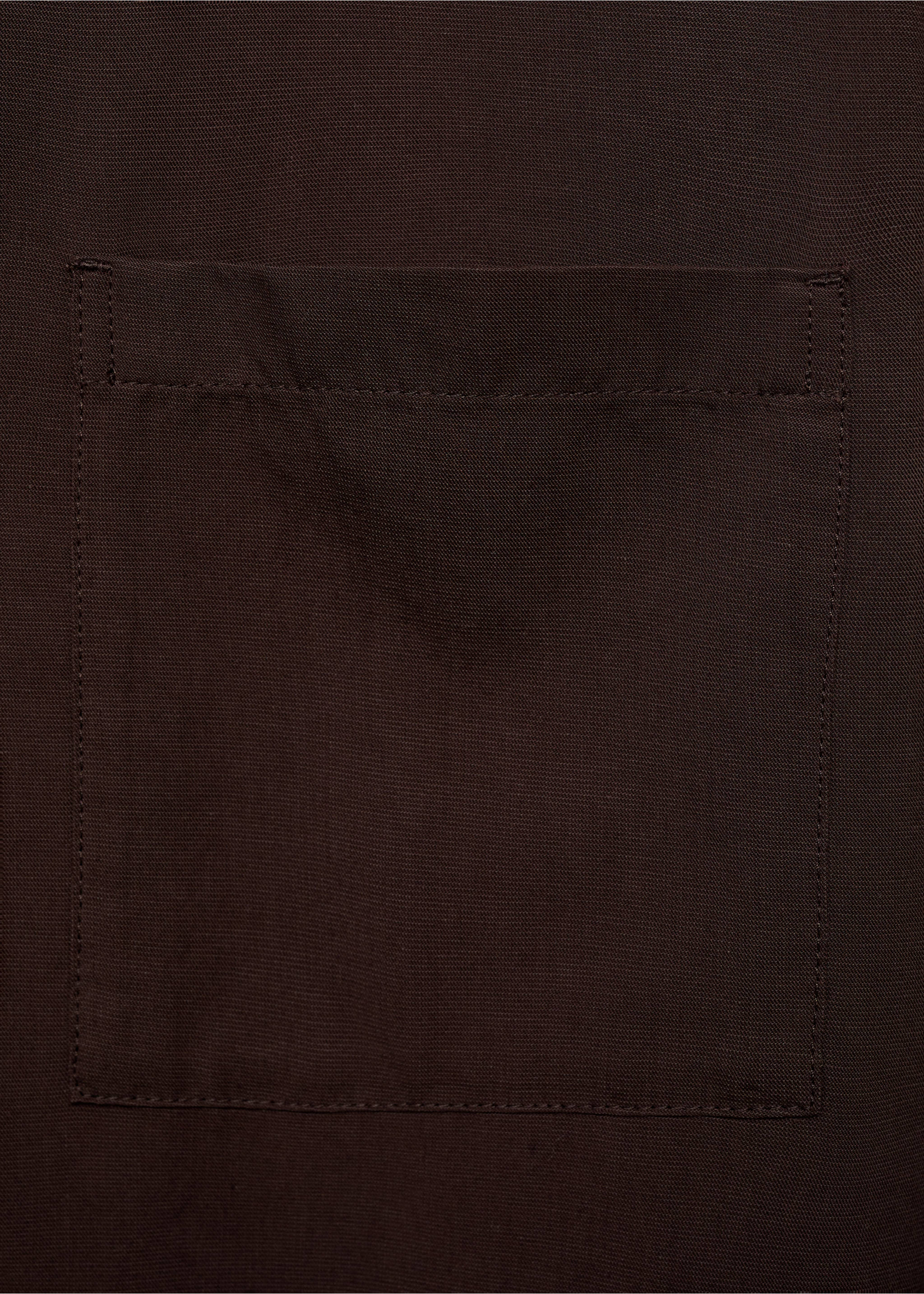 Sobrecamisa lyocell bolsillos - Detalle del artículo 0, Chocolate. Ref: 87047887-00.