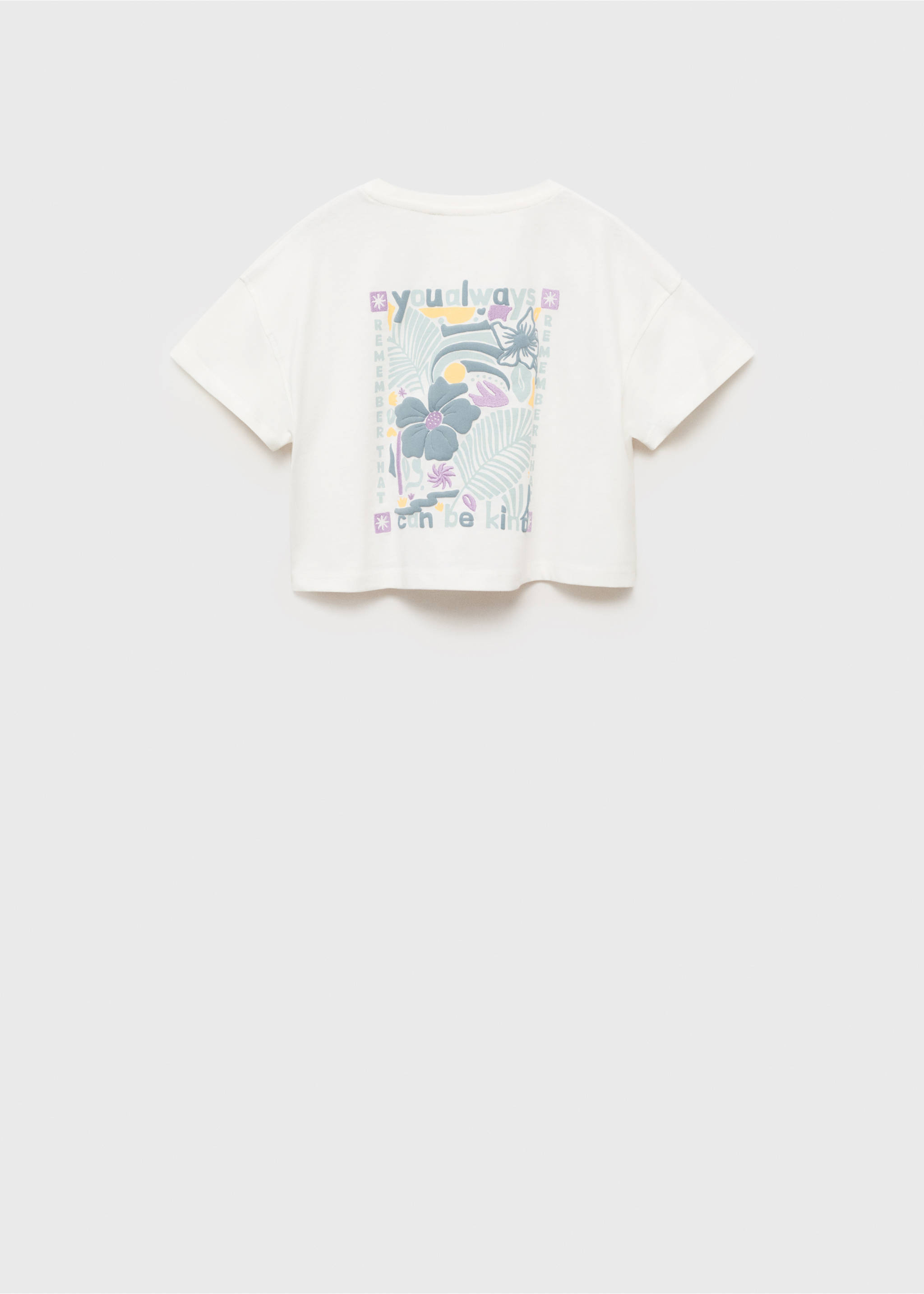 Message crop T-shirt - Reverse of the article, Off White. Ref: 87047891-00.