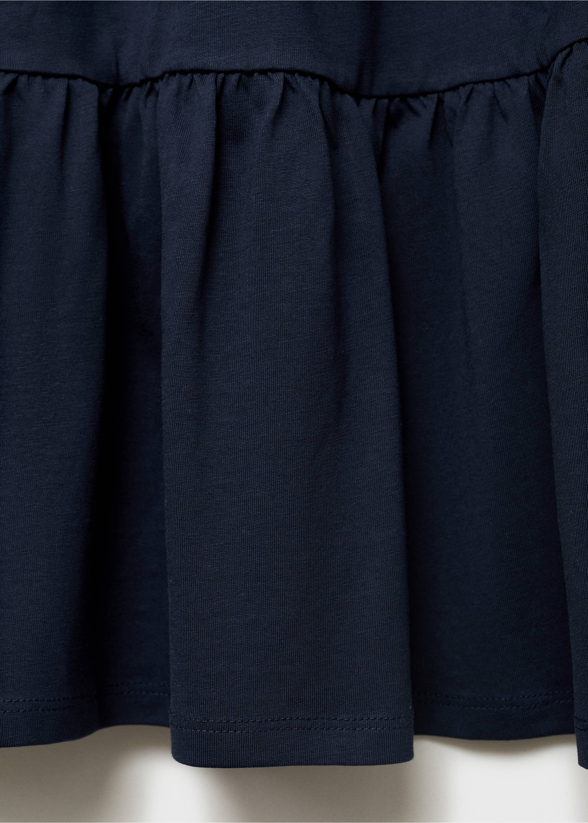 Embroidered flounce dress - Details of the article 0, Navy. Ref: 87047893-00.