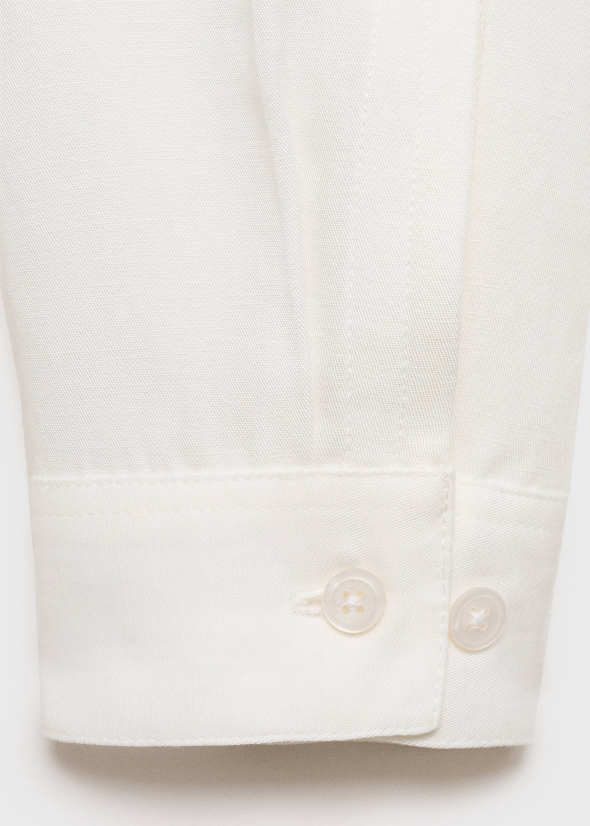 Linen-blend overshirt with pockets - Details of the article 0