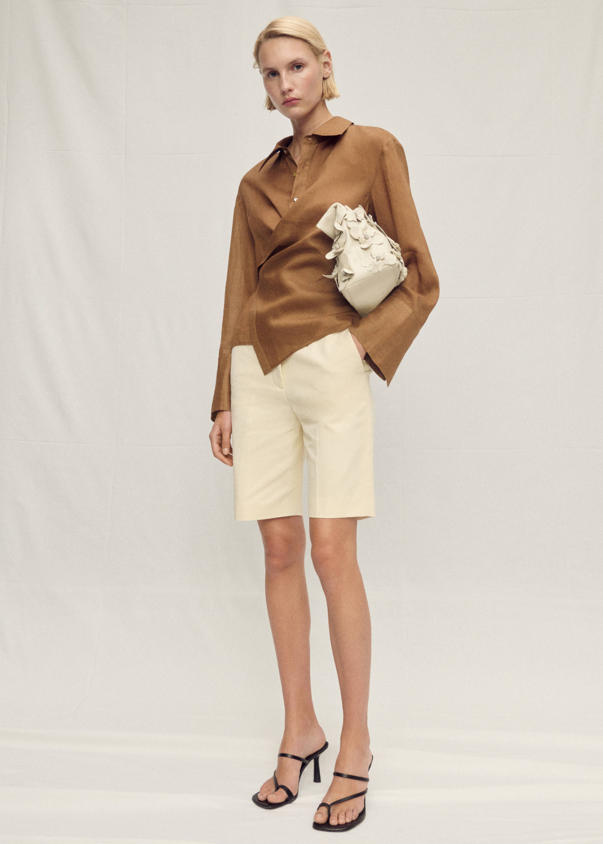 Camisa ramio cierre asimétrico - Plano general