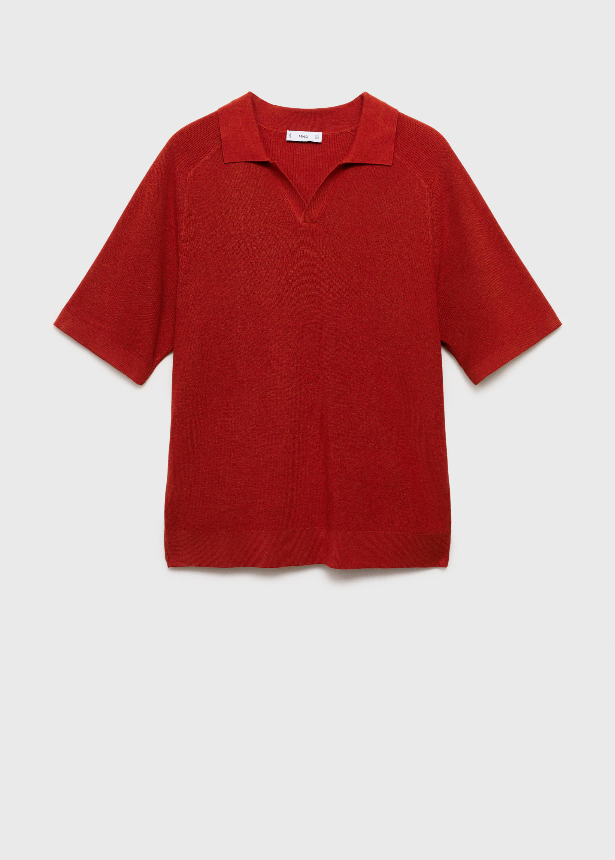 Structured knitted polo shirt - Article without model