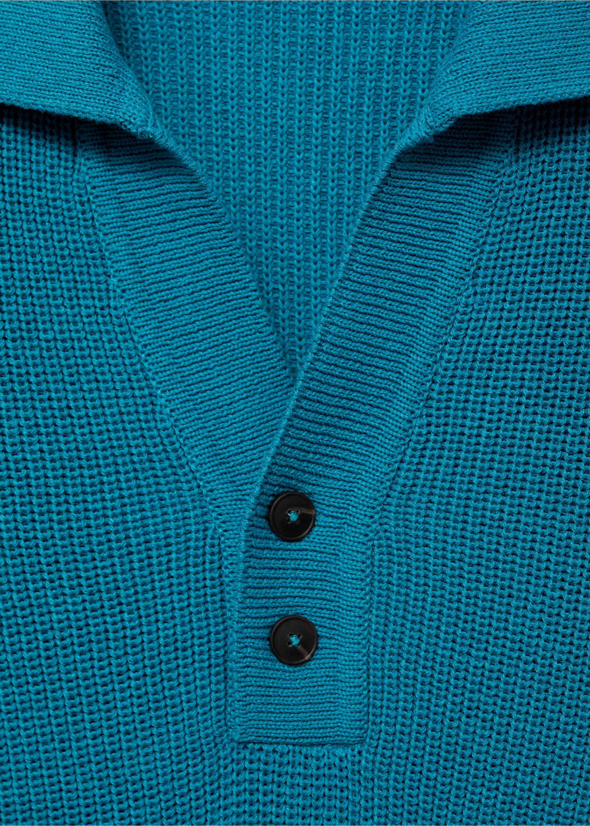 Polo en maille perlée - Détail de l'article 8, Turquoise. Ref: 87047898-00.