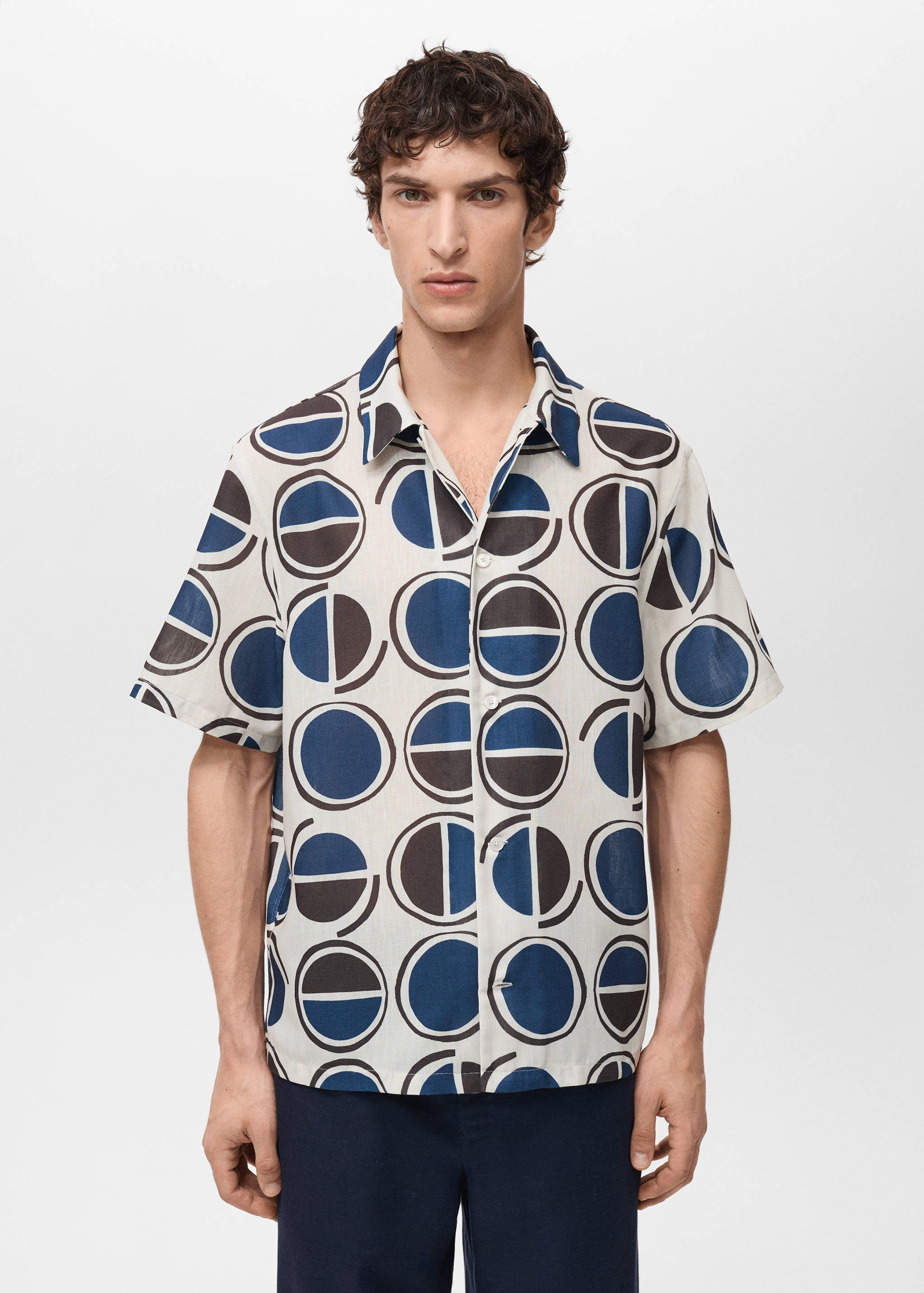Printed short-sleeved shirt - Medium plane