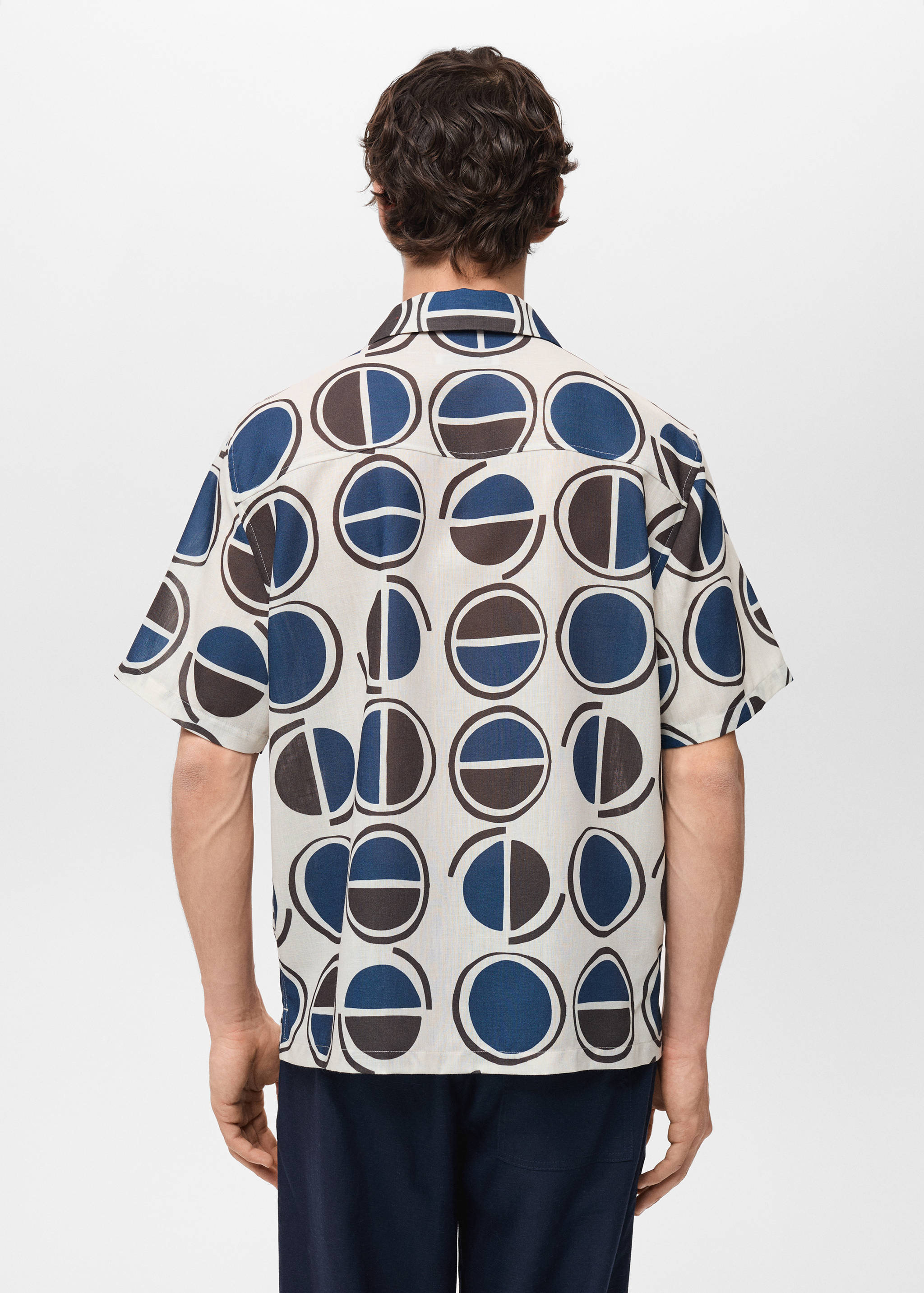 Printed short-sleeved shirt - Reverse of the article