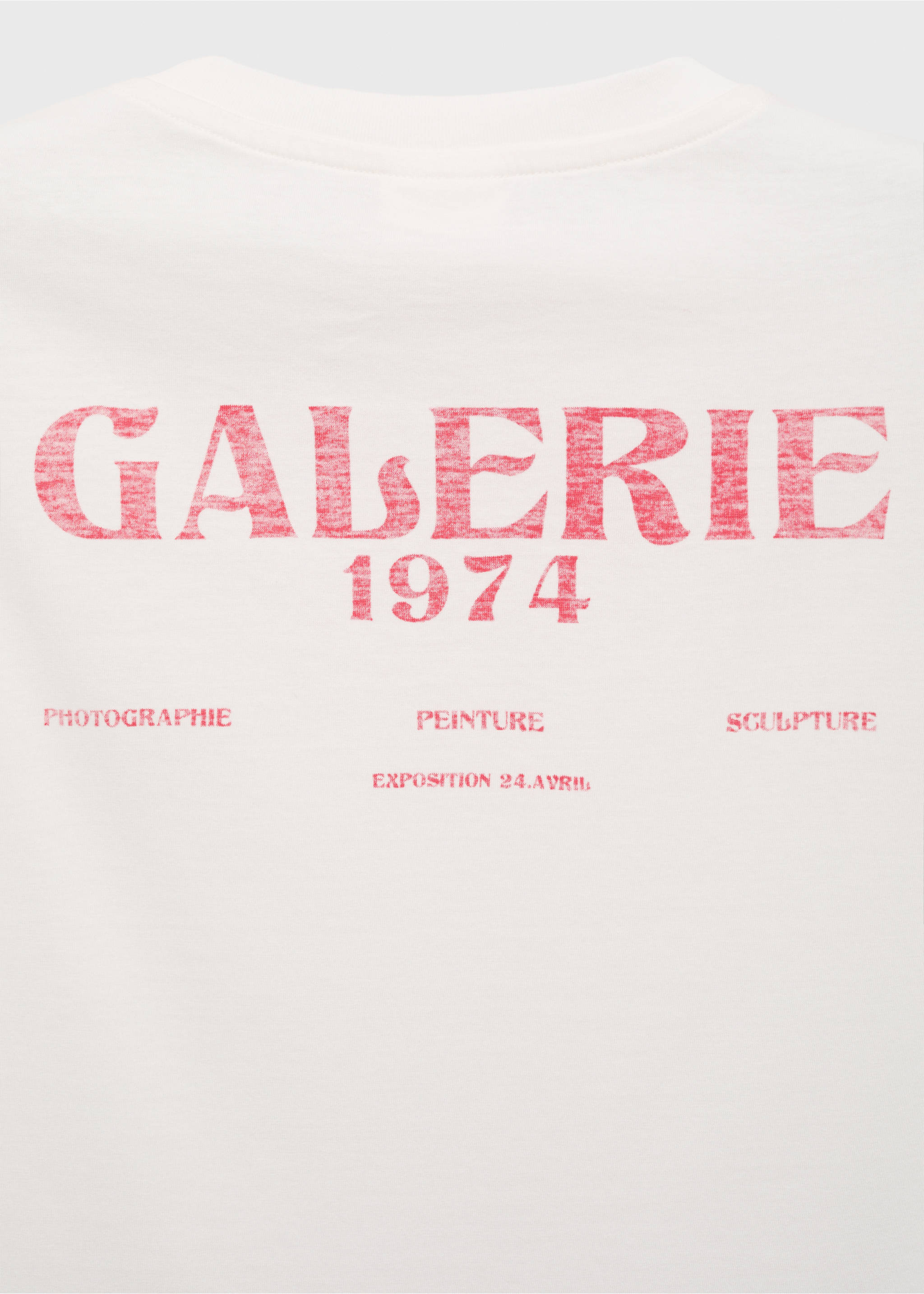Message cotton T-shirt - Details of the article 0, White. Ref: 87047903-00.