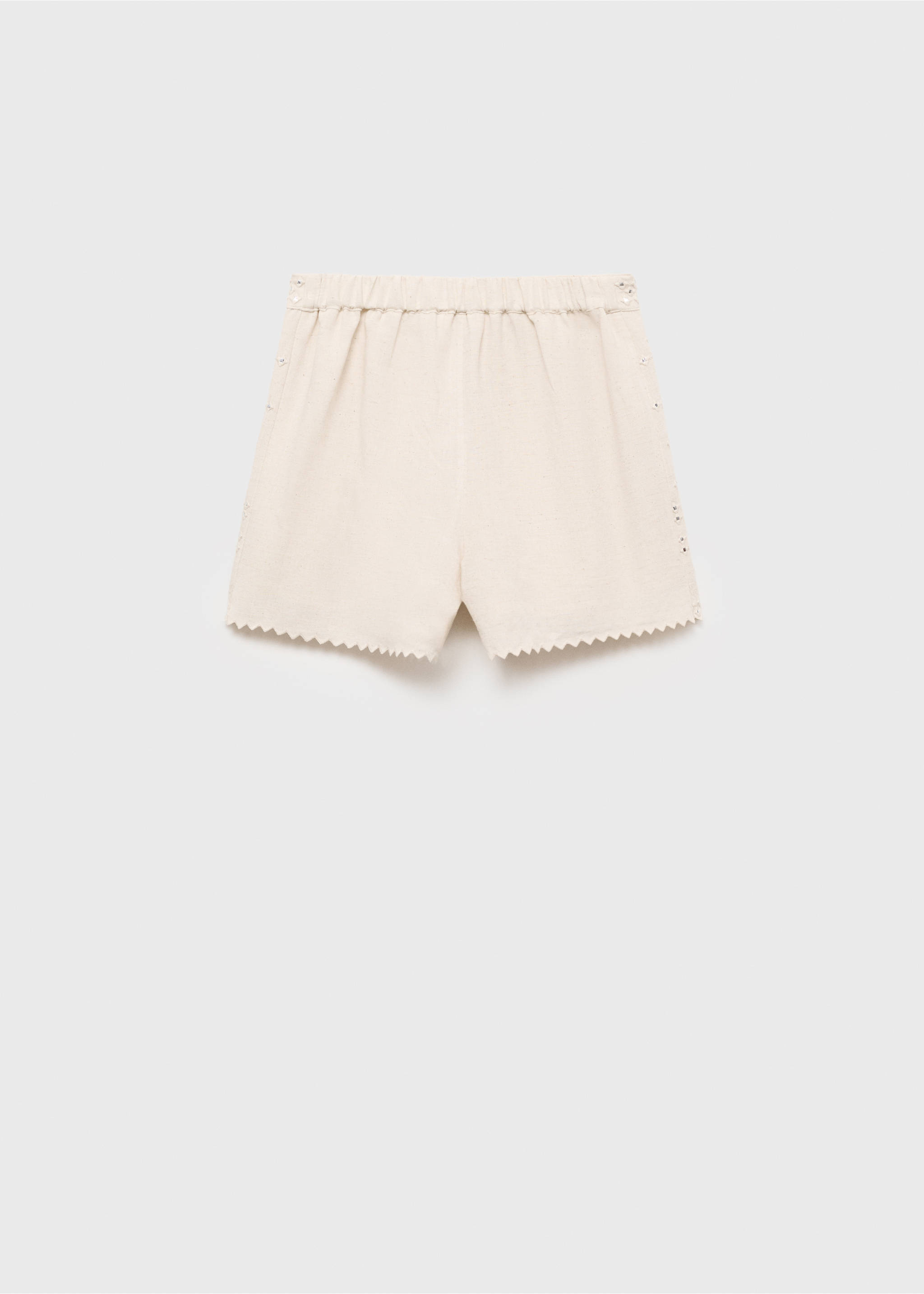 Shorts mit aufgestickten  Spiegel-Applikationen - Rückseite des Artikels, Hellgrau/Pastellgrau. Ref: 87048270-00.