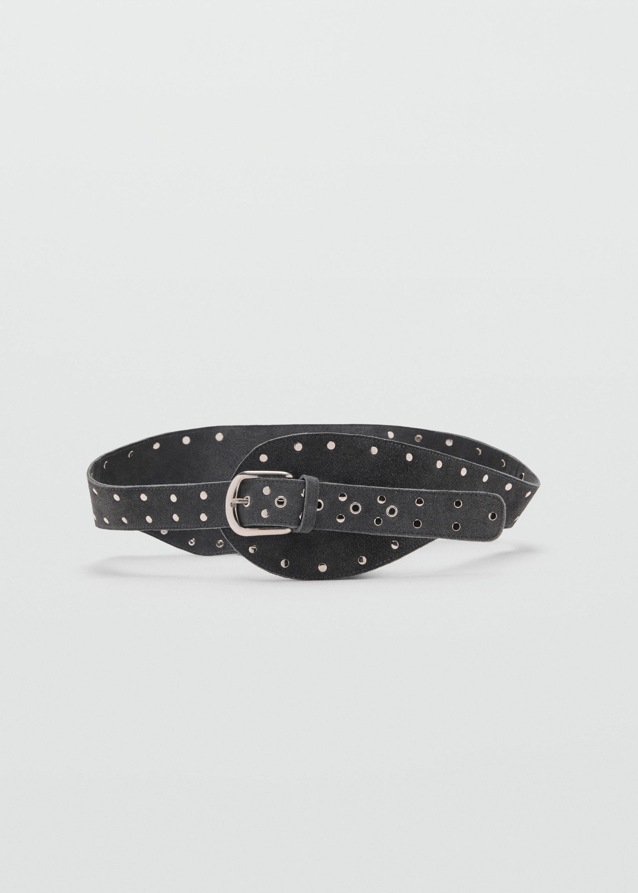 Wide studded leather belt - Article without model