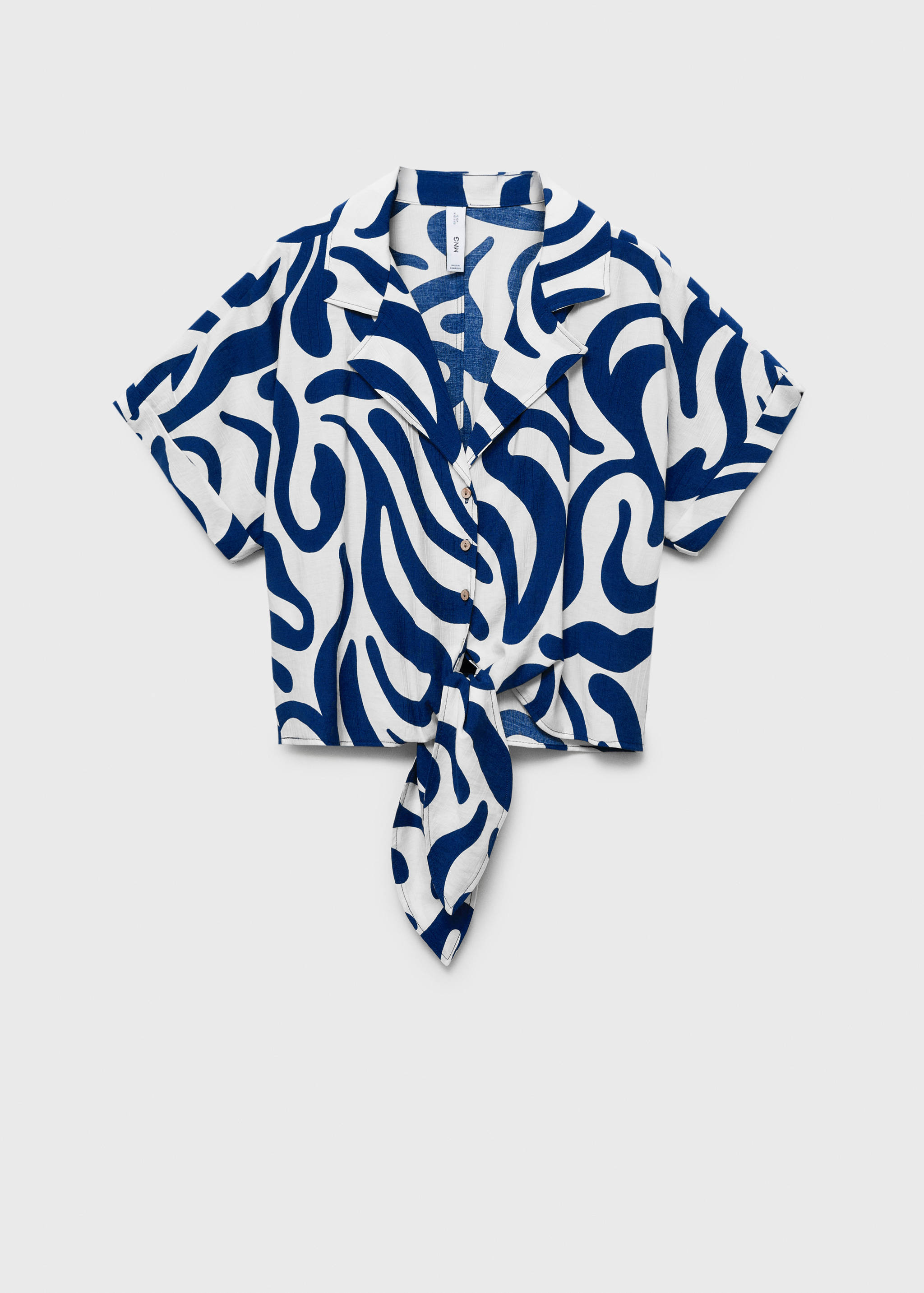 Camisa crop estampada nudo - Artículo sin modelo