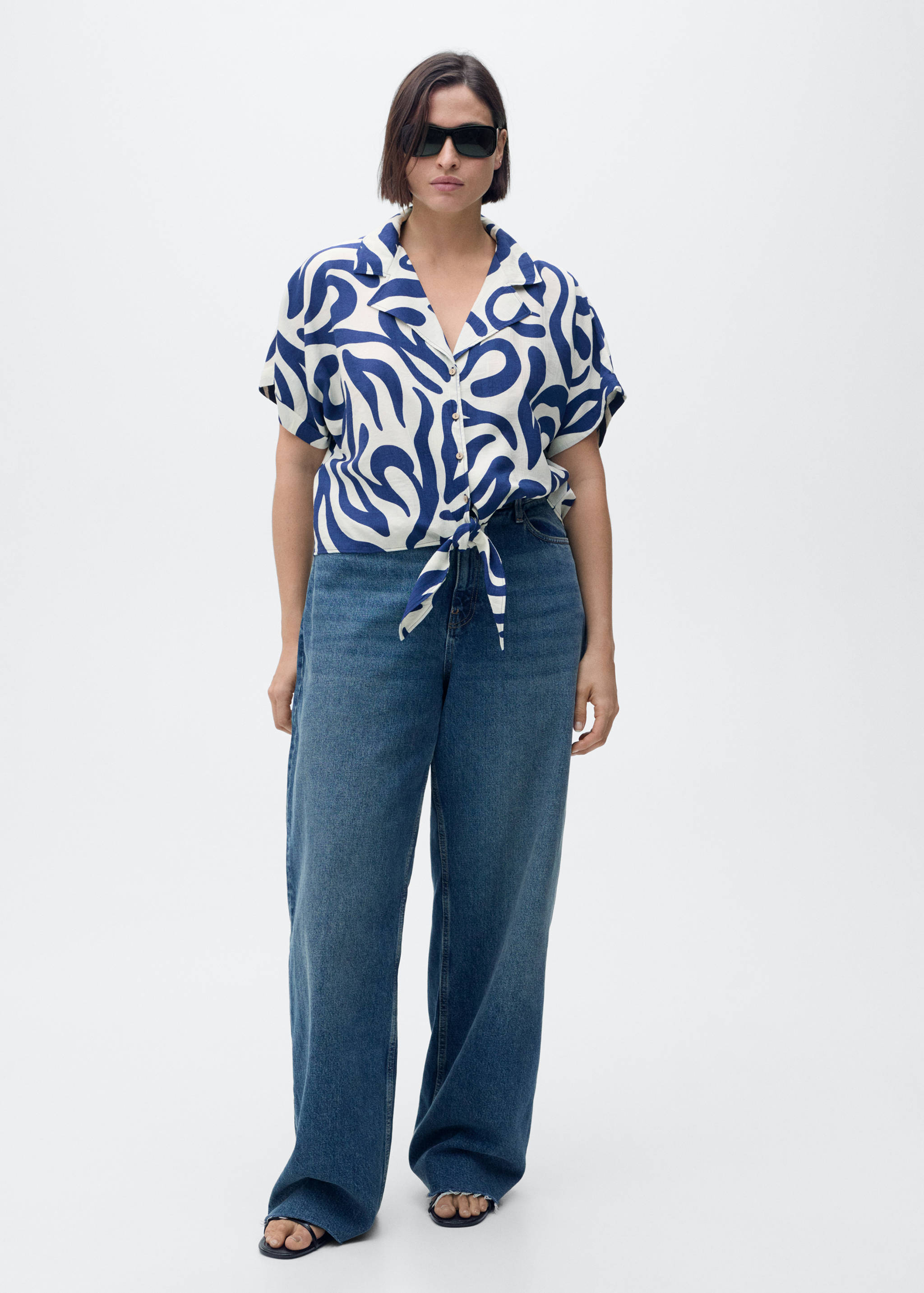 Camisa crop estampada nudo - Detalle del artículo 3