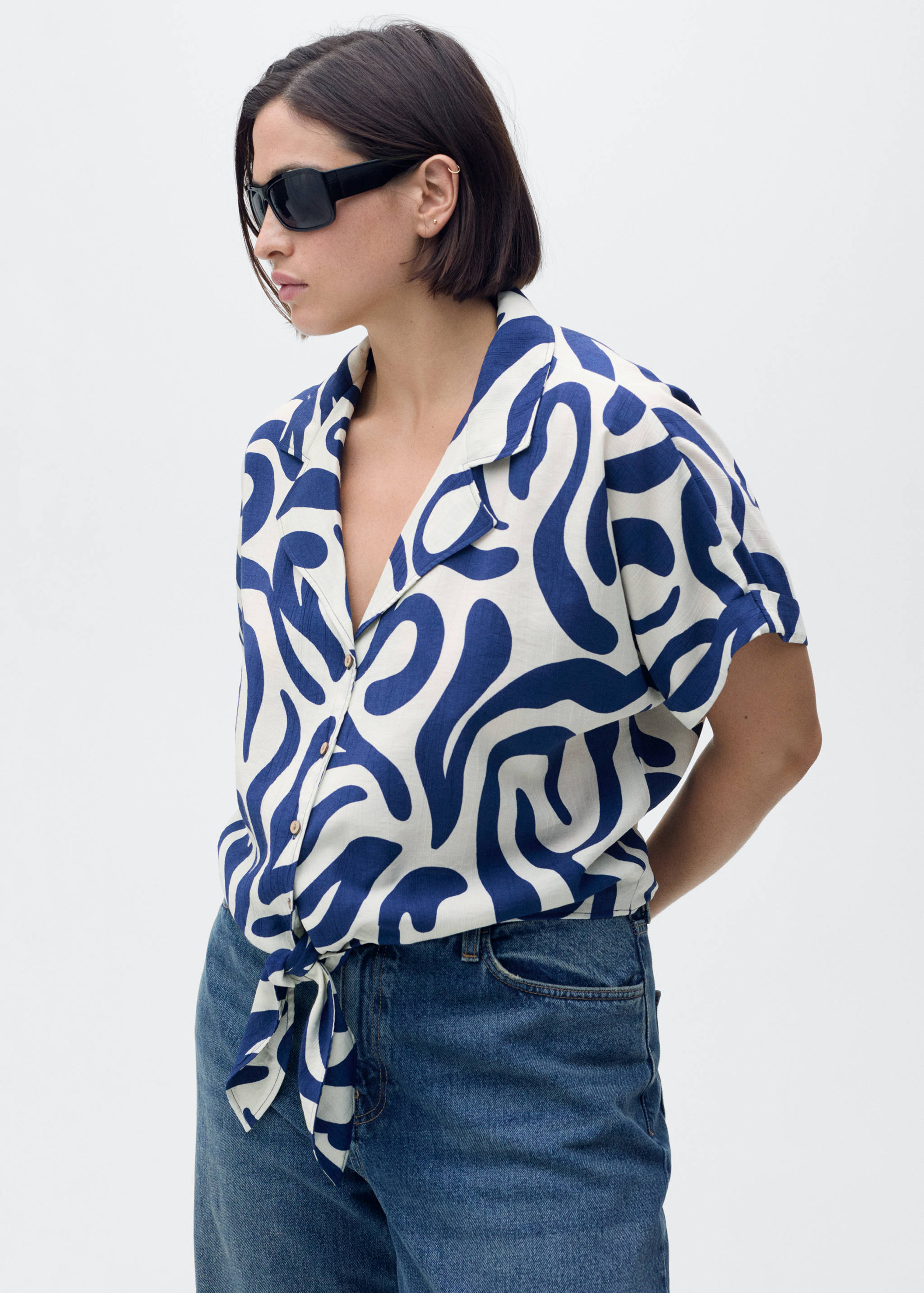 Camisa crop estampada nudo - Detalle del artículo 5